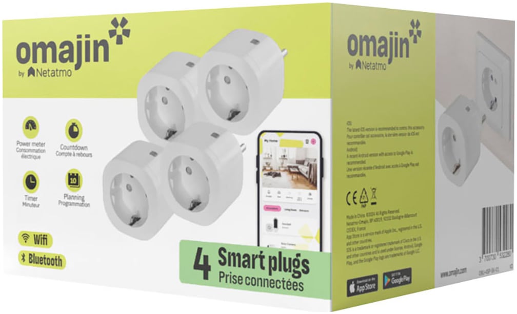 Netatmo Steckdose »Smarter Zwischenstecker - 4er Bundle«, (4 St.)