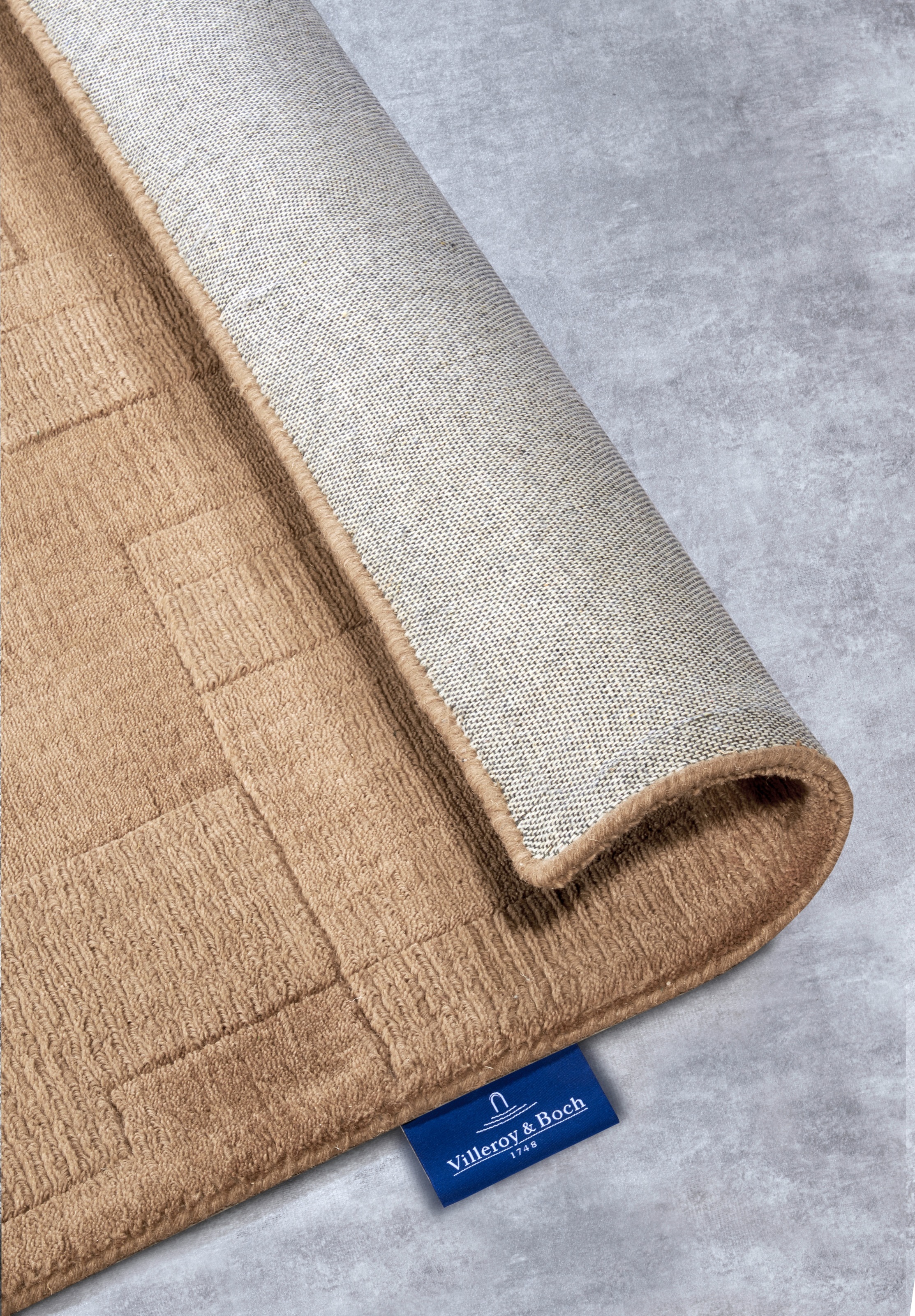 Villeroy & Boch Wollteppich »Wilhelmine«, rechteckig, 10 mm Höhe, Läufer, handgewebt, Wolle, Natur, Wohnzimmer, Geometrie, Boho