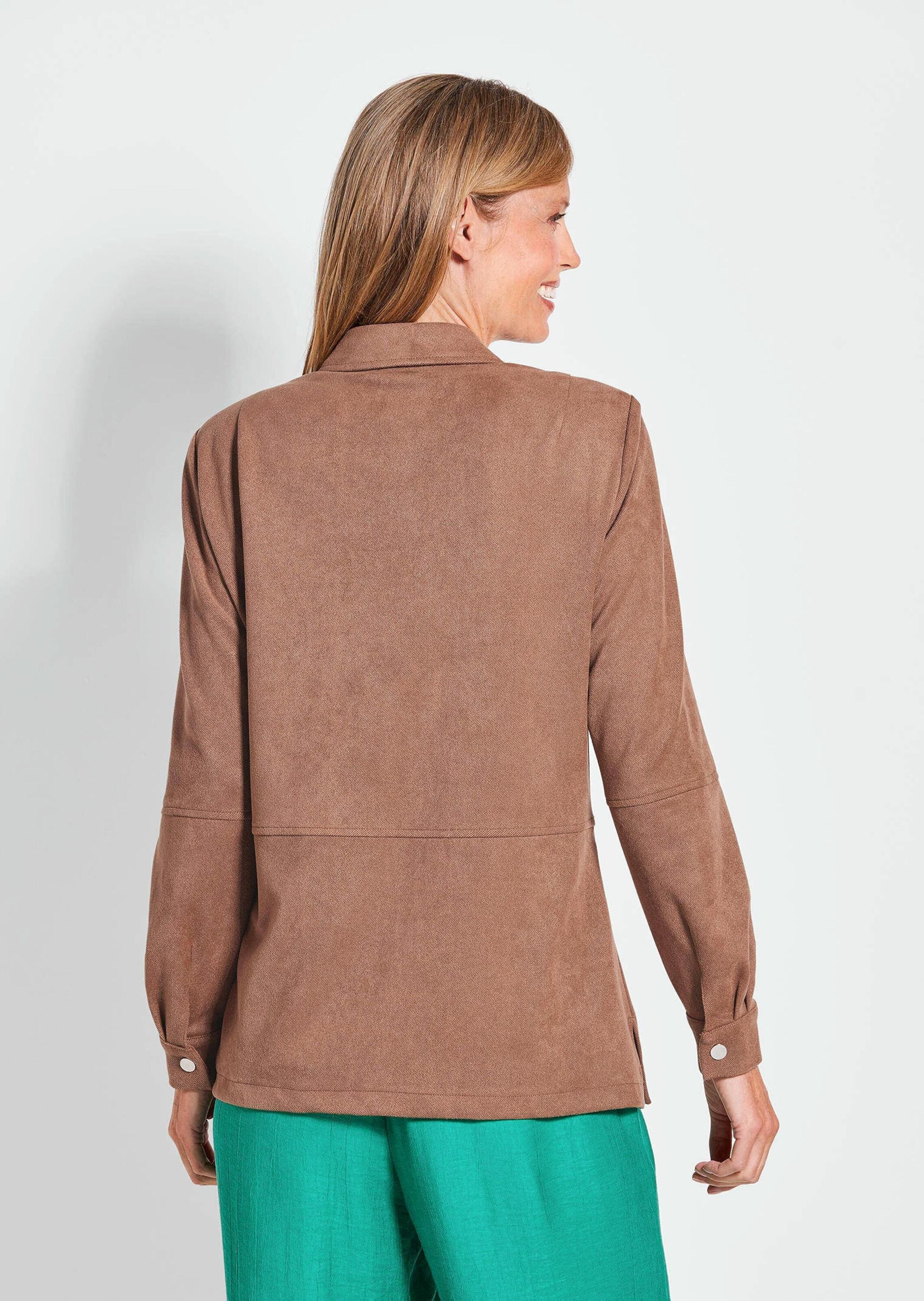 GOLDNER Jackenblazer »Lederhemd Velourslederhemd«