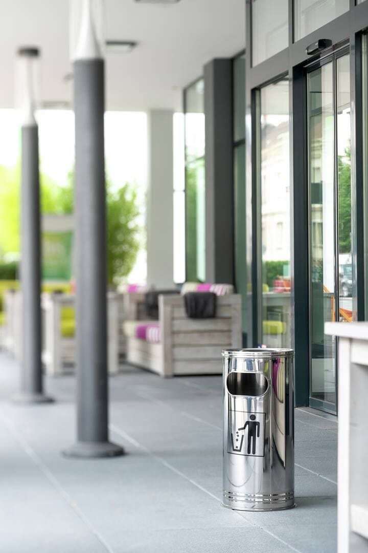 WESCO Aschenbecher »Standascher 15 L« 1 Behälter mit Einsatz und Einwurfschlitz, wetterfest