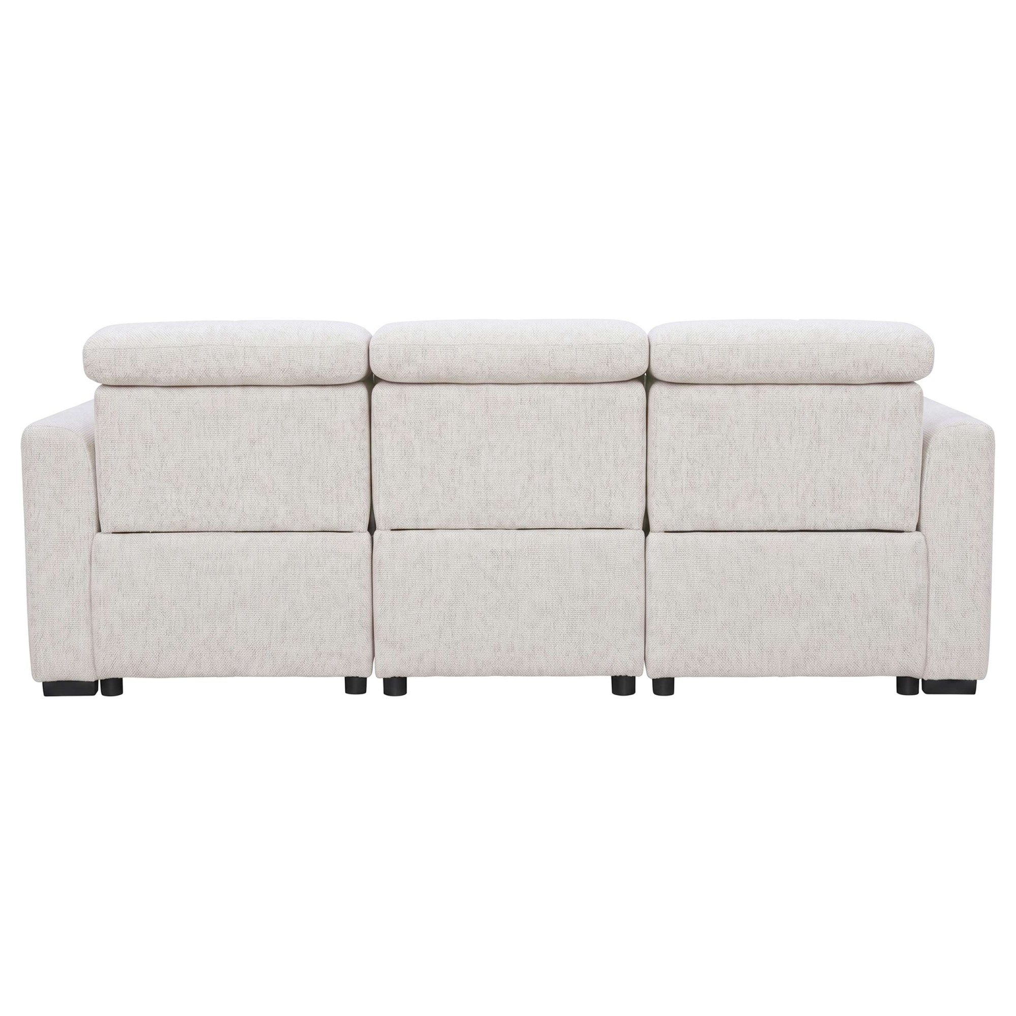 OTTO home Ecksofa »CAARLA Webstoff, L-Form, 261 cm, man. o. elektr. Relaxfunktion (USB)« mit USB-A und USB-C bei elektrischer Ausführung, Kopfteilverstellung
