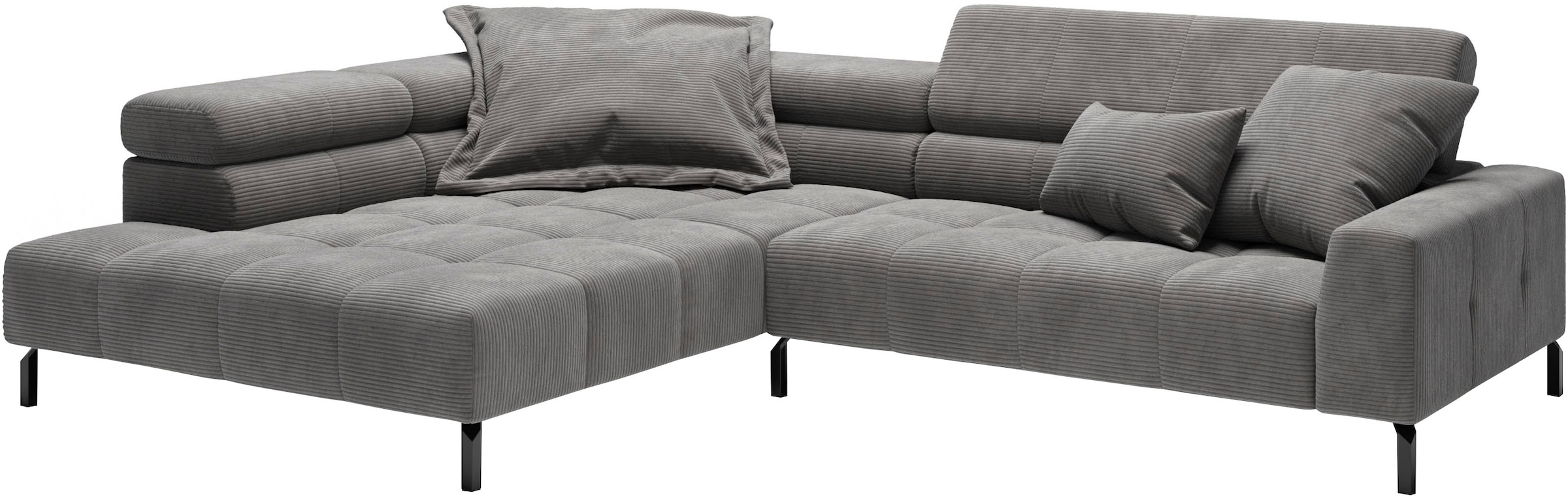 Places of Style Ecksofa »Cleveland, L-Form, incl. Kopfteilverstellung, Breite 311 cm«, wahlweise elektrischer Sitzvorzug
