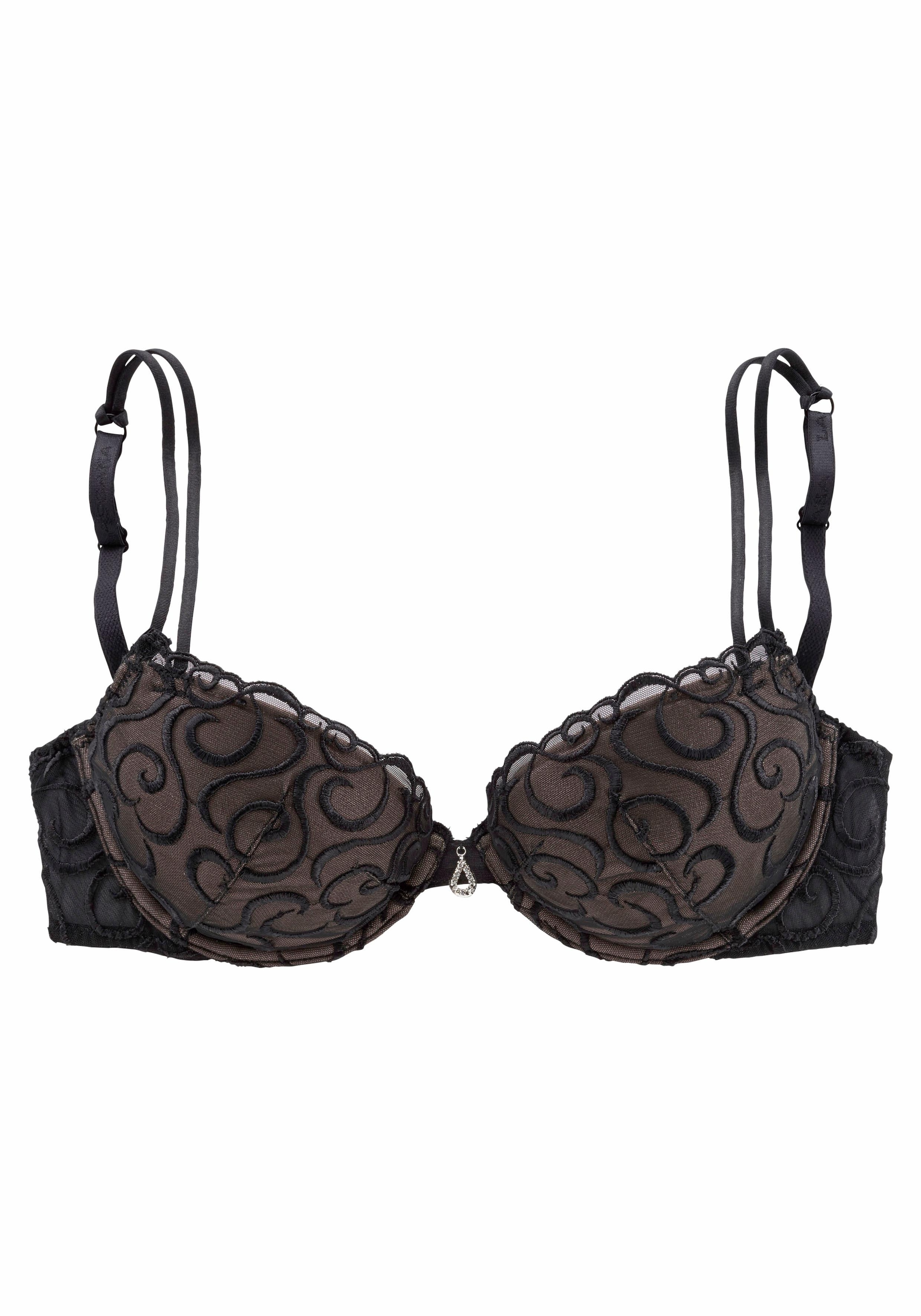 LASCANA Push-up-BH, mit aufregender Stickerei, sexy Dessous, Reizwäsche