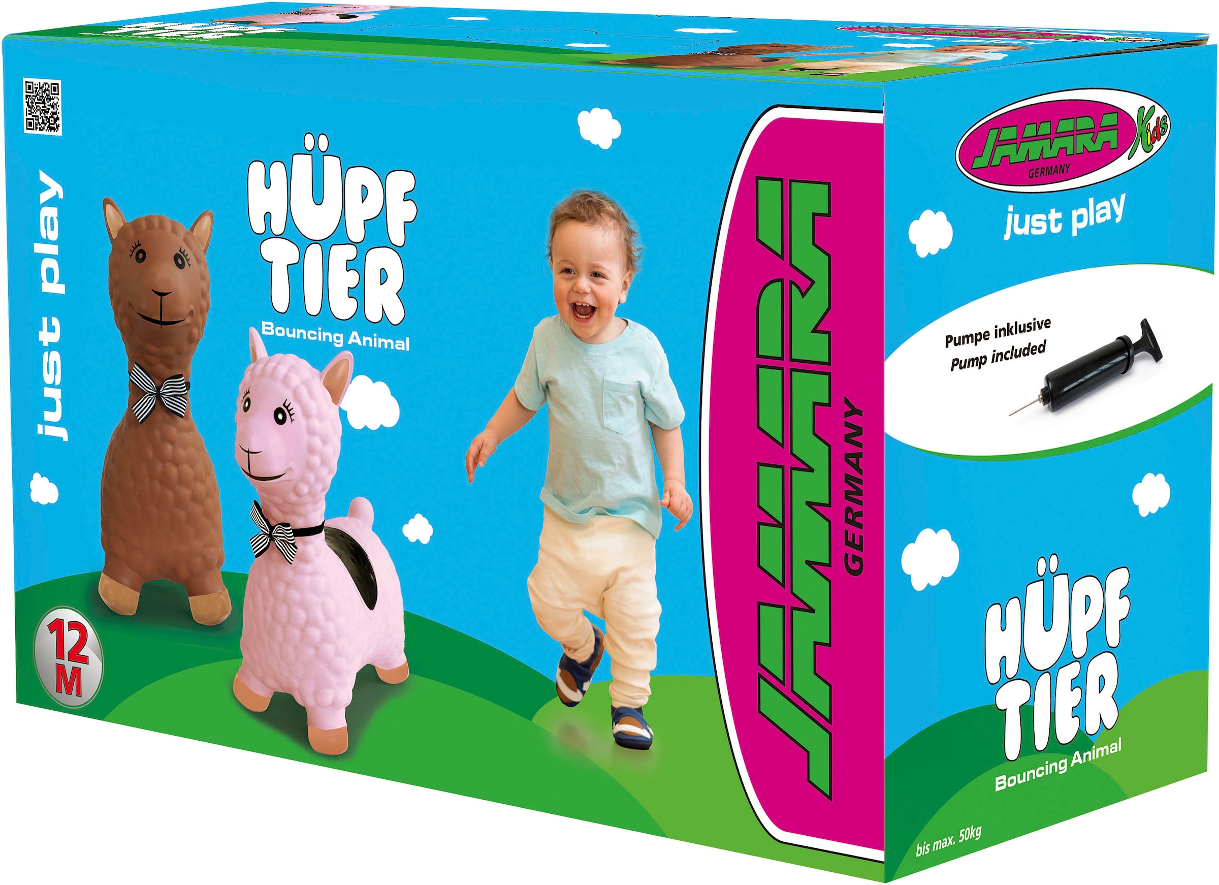 Jamara Hüpftier »Lama, rosa«, inkl. Luftpumpe