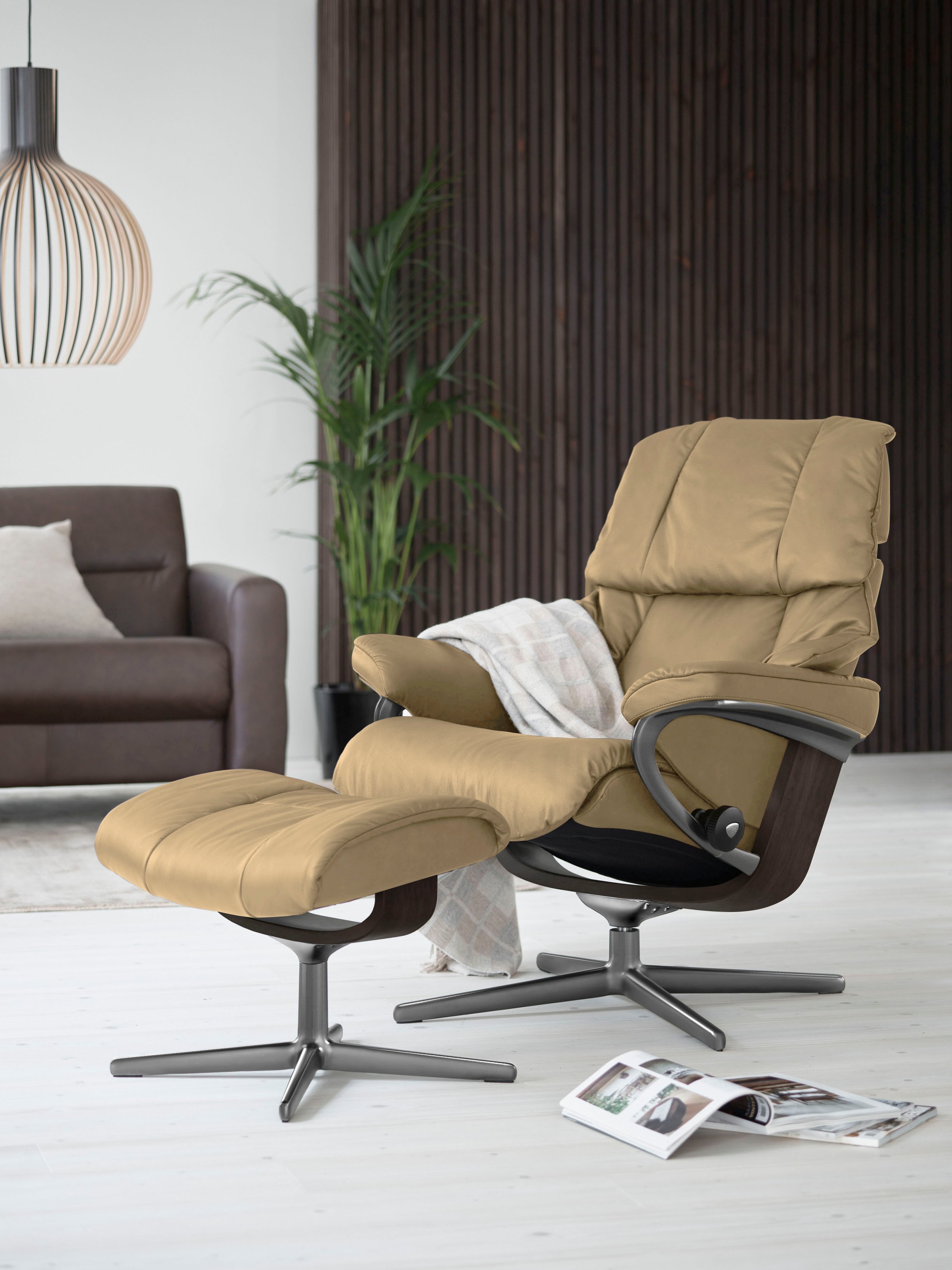 Stressless® Fußhocker »Reno«, mit Cross Base, Größe S, M & L, Holzakzent Wenge