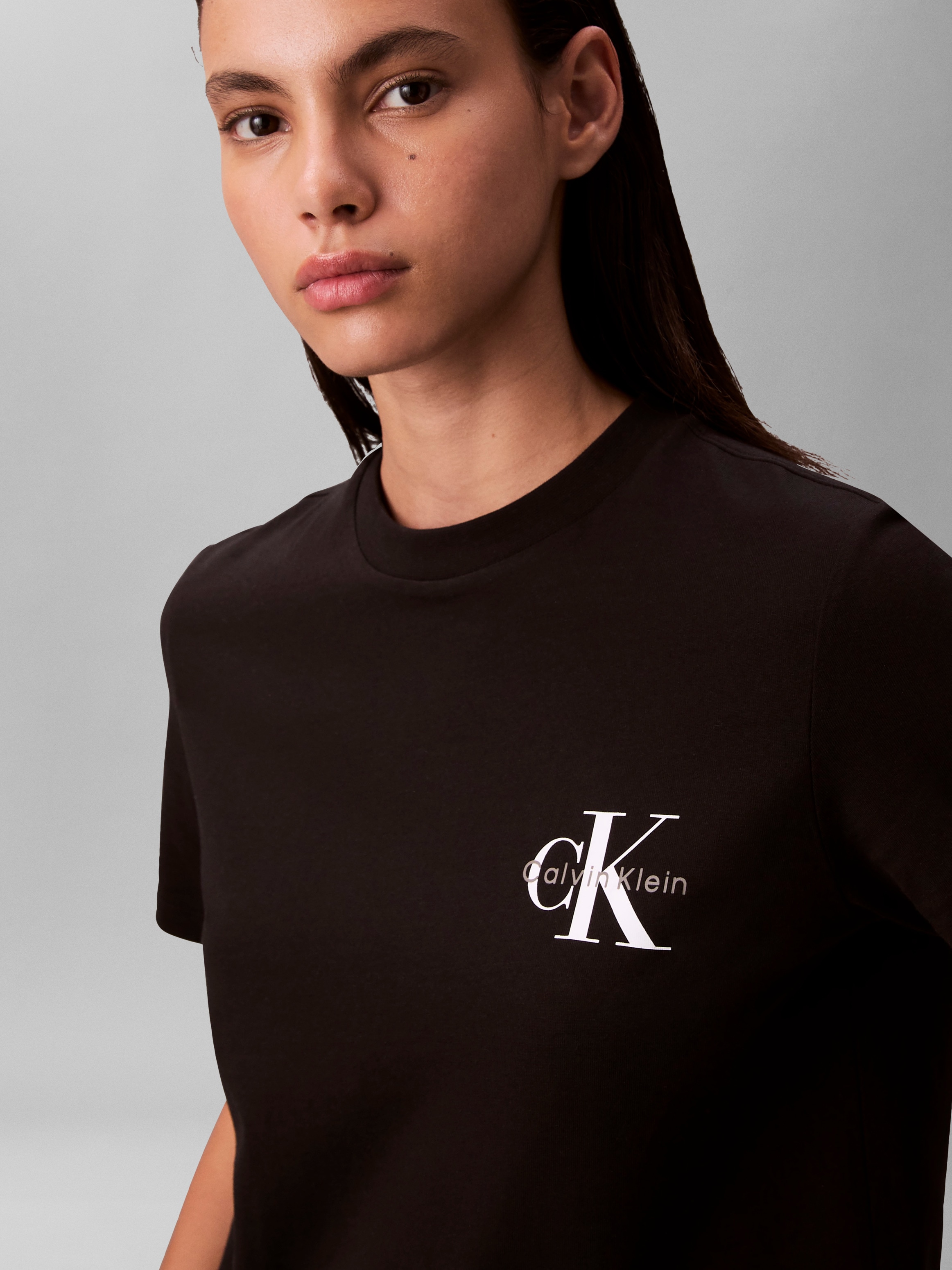 Calvin Klein Jeans T-Shirt »MONOLOGO CN 2 PACK TEE« Packung, 2er-Pack, 2 Stk. , Logoschriftzug