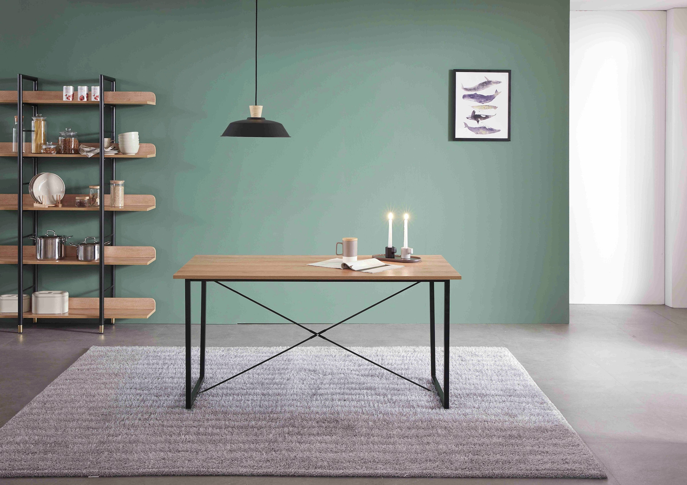 Home affaire Esstisch »Aage«, Akazie-Dekor, Breite 140 cm