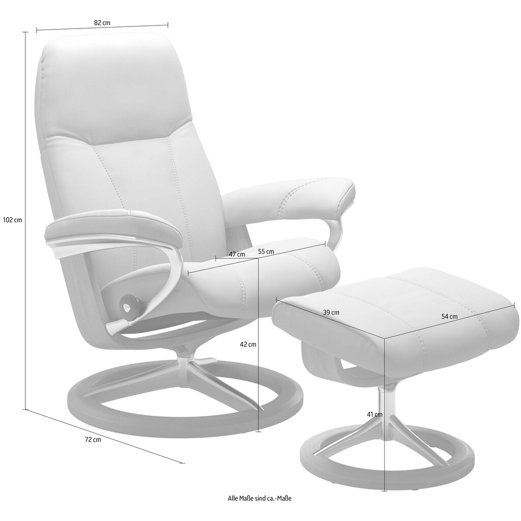 Stressless® Relaxsessel »Consul«, (Set, Relaxsessel mit Hocker)