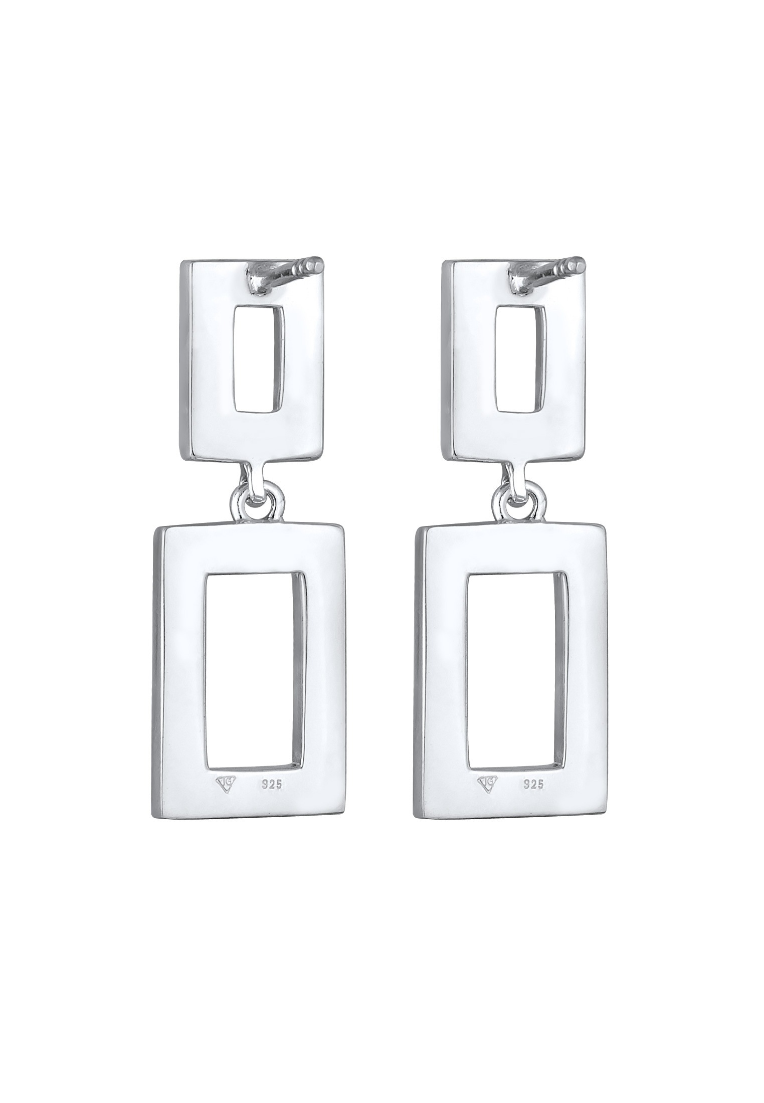 Elli Premium Paar Ohrstecker »Ohrringe Ohrhänger Kristalle Modern Geo Form 925 Silber«