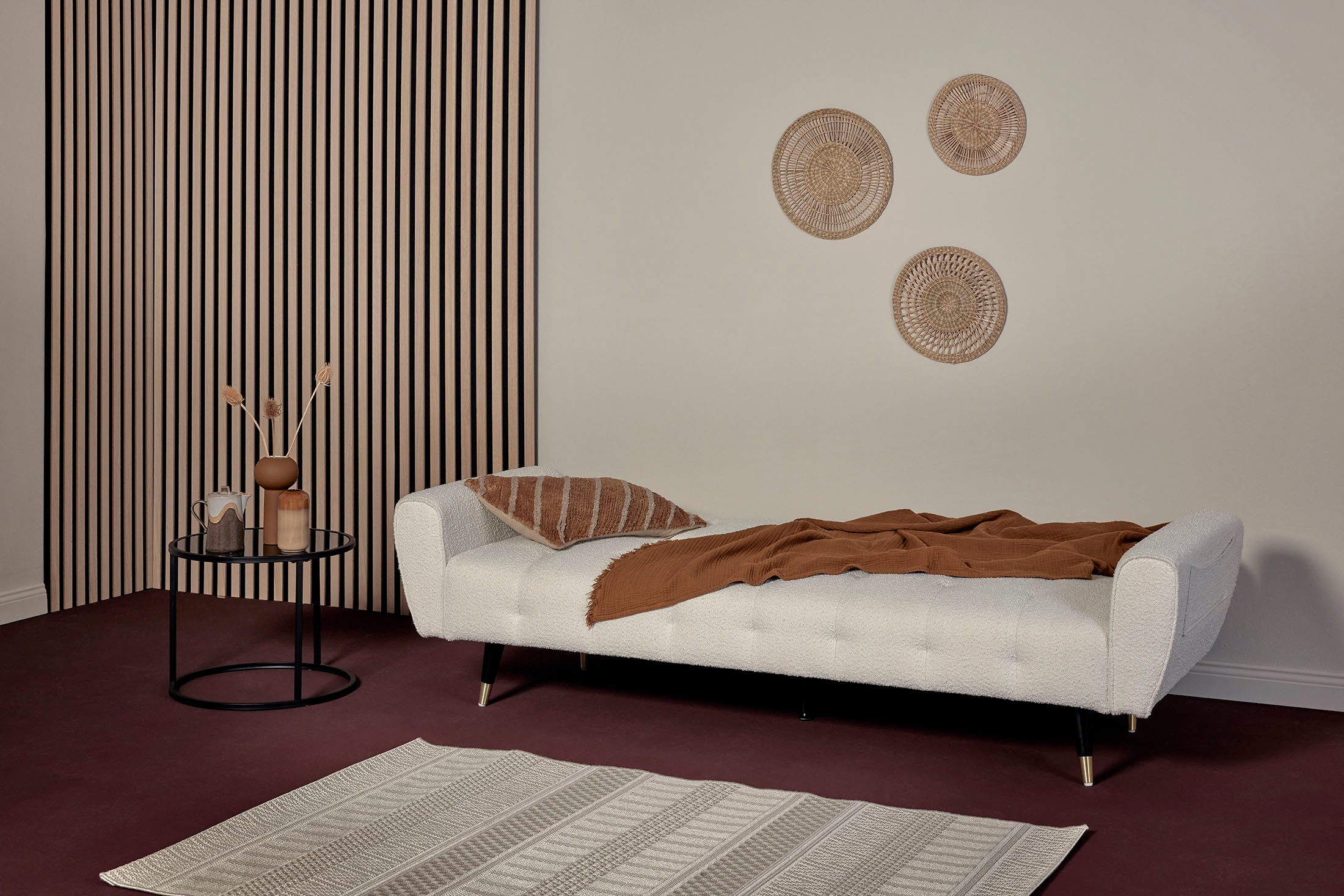 Jahnke 3-Sitzer »CHILLAX DREAM« mit Schlaffunktion, Seitentasche, Breite 213 cm