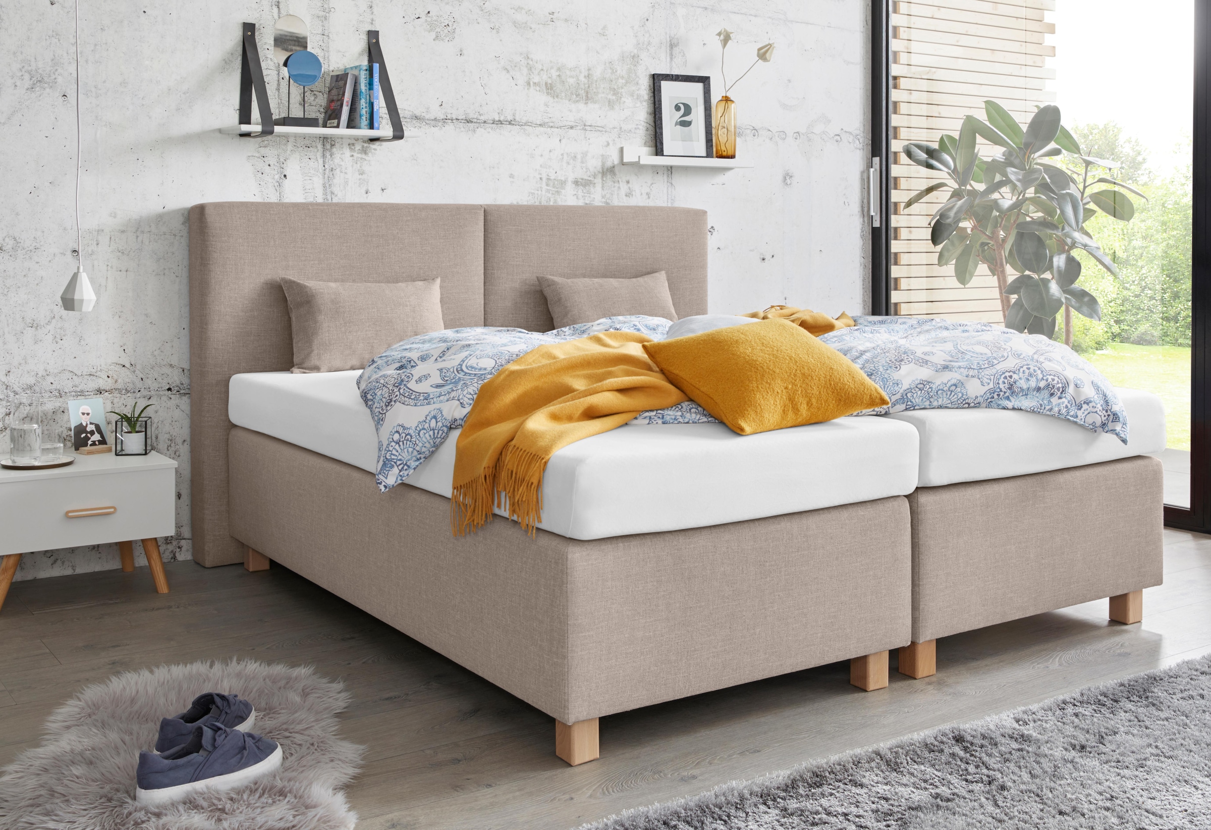 Westfalia Schlafkomfort Boxspringbett, mit Zierkissen