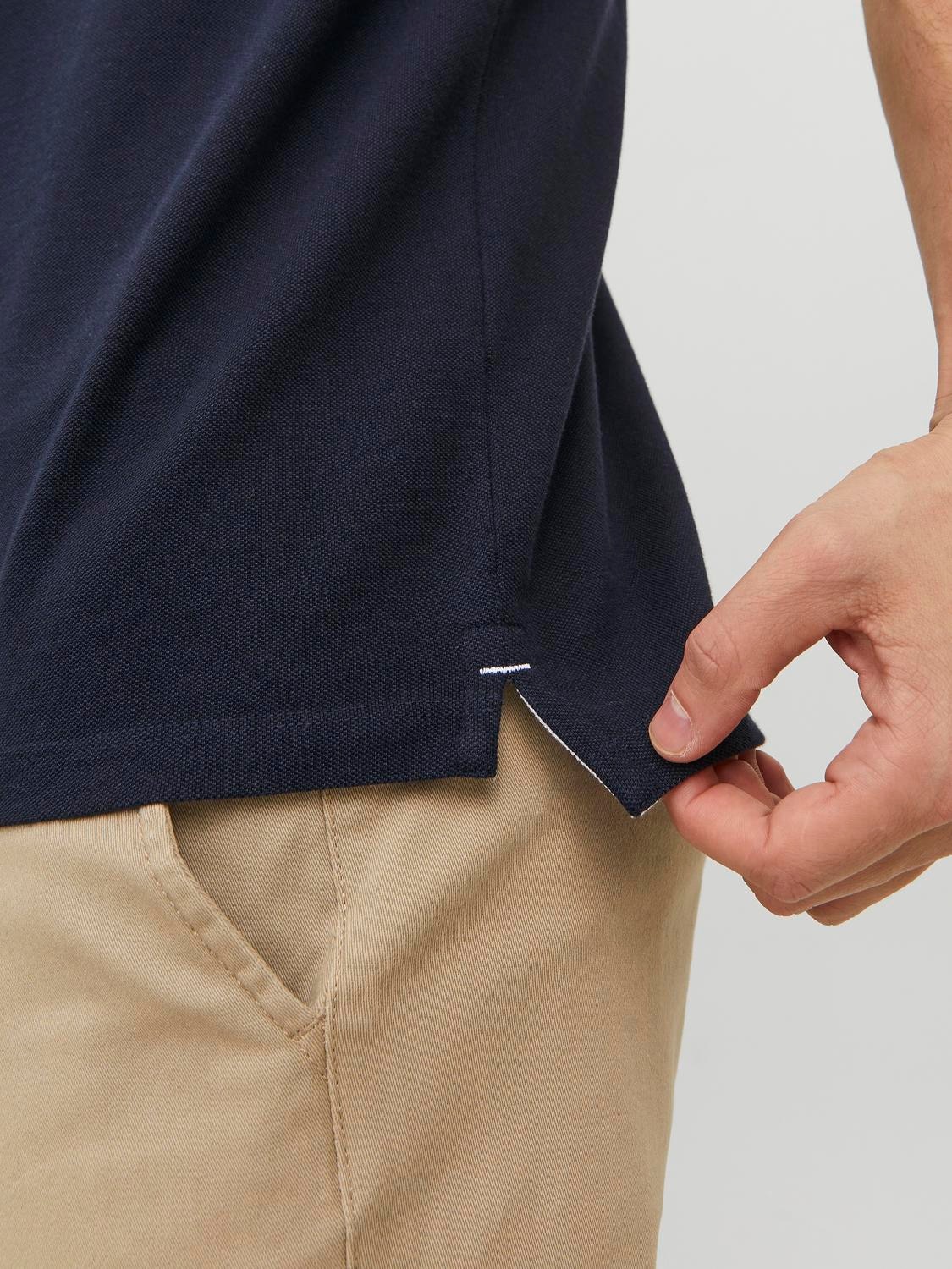 Jack & Jones Poloshirt »JJEPAULOS  Poloshirt mit klassischem Kragen und figurbetonter Form« Logostickerei, modisch, schmal, Baumwolle, Polokragen