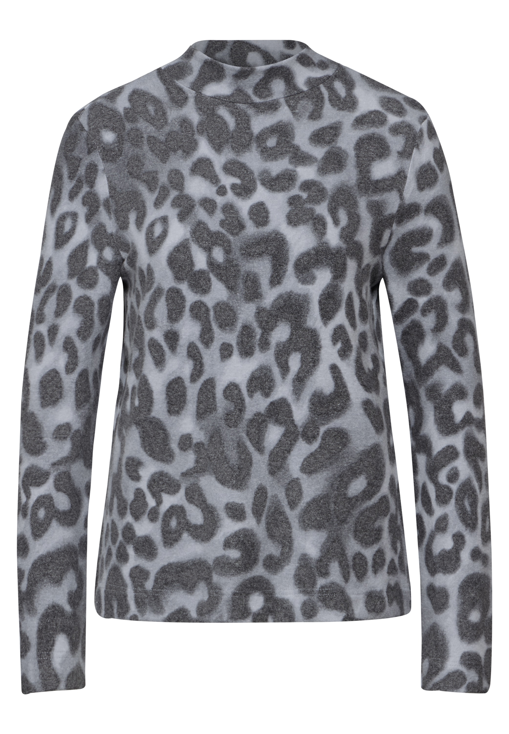 STREET ONE Langarmshirt, mit Leo-Muster