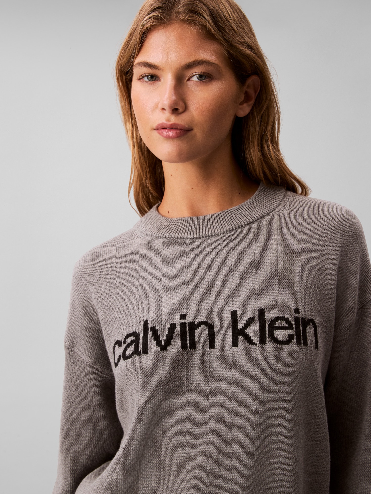 Calvin Klein Jeans Strickpullover »Cotton Graphic Pullover«, Mit Rundhalsausschnitt