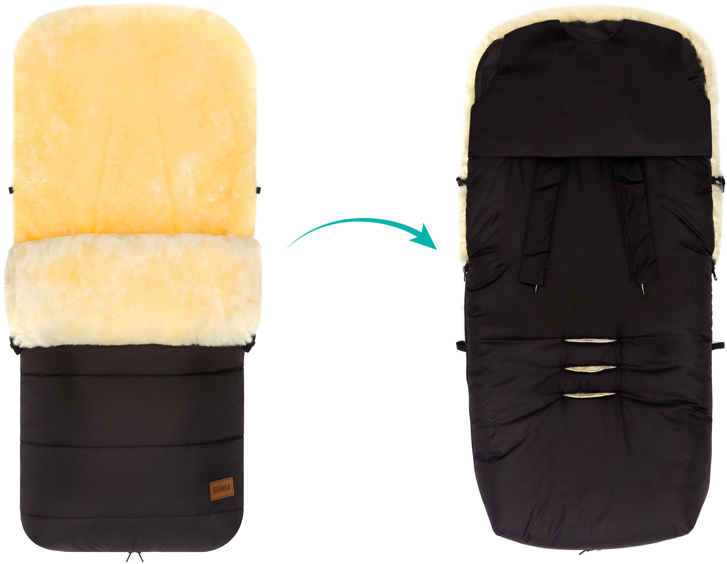Fillikid Fußsack »Lammfellfußsack Engadin«