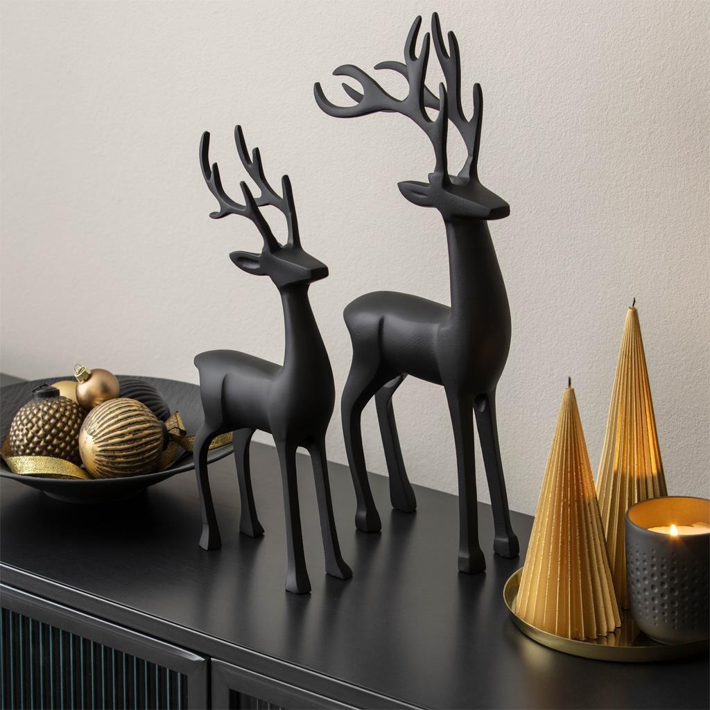 Villeroy & Boch Weihnachtsfigur »Dekofigur Hirsch Christmas Chic 44 cm schwarz« Nur Dekoration