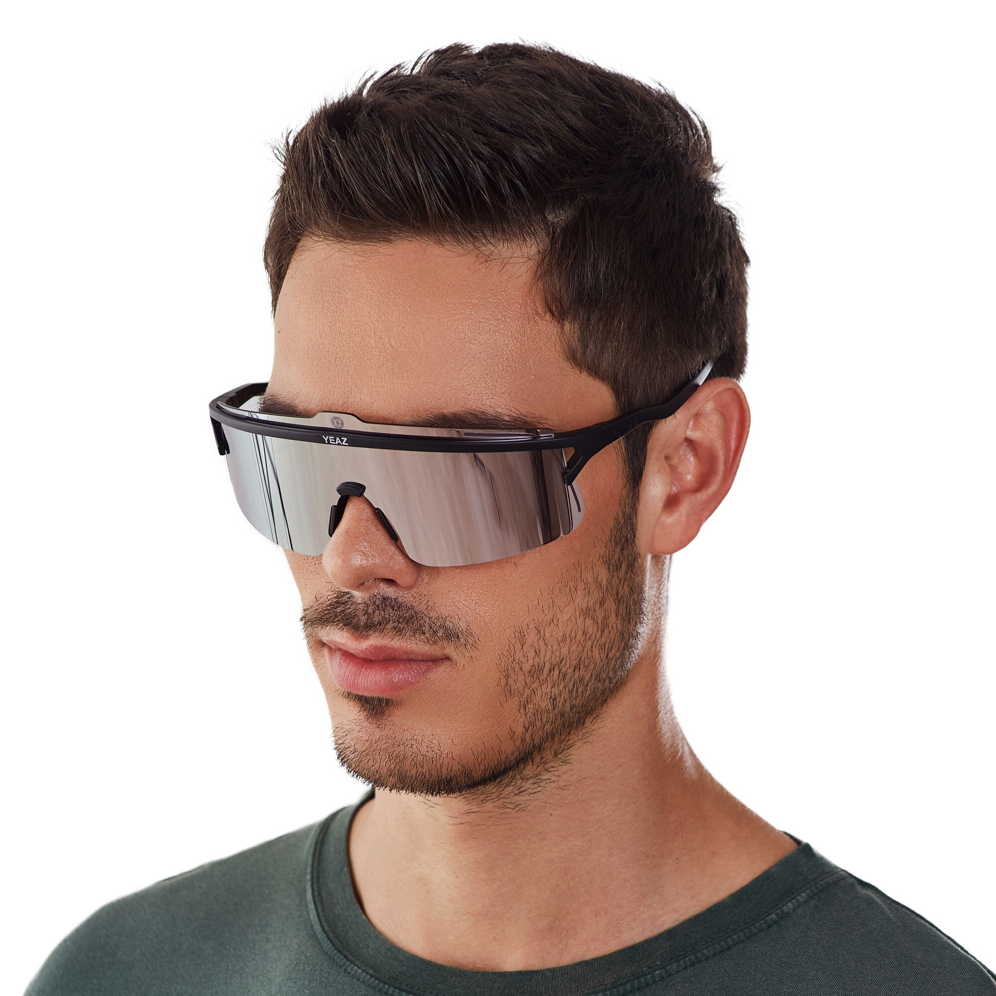 YEAZ Sportbrille »Sport-Sonnenbrille Black/Silver SUNSHADE«