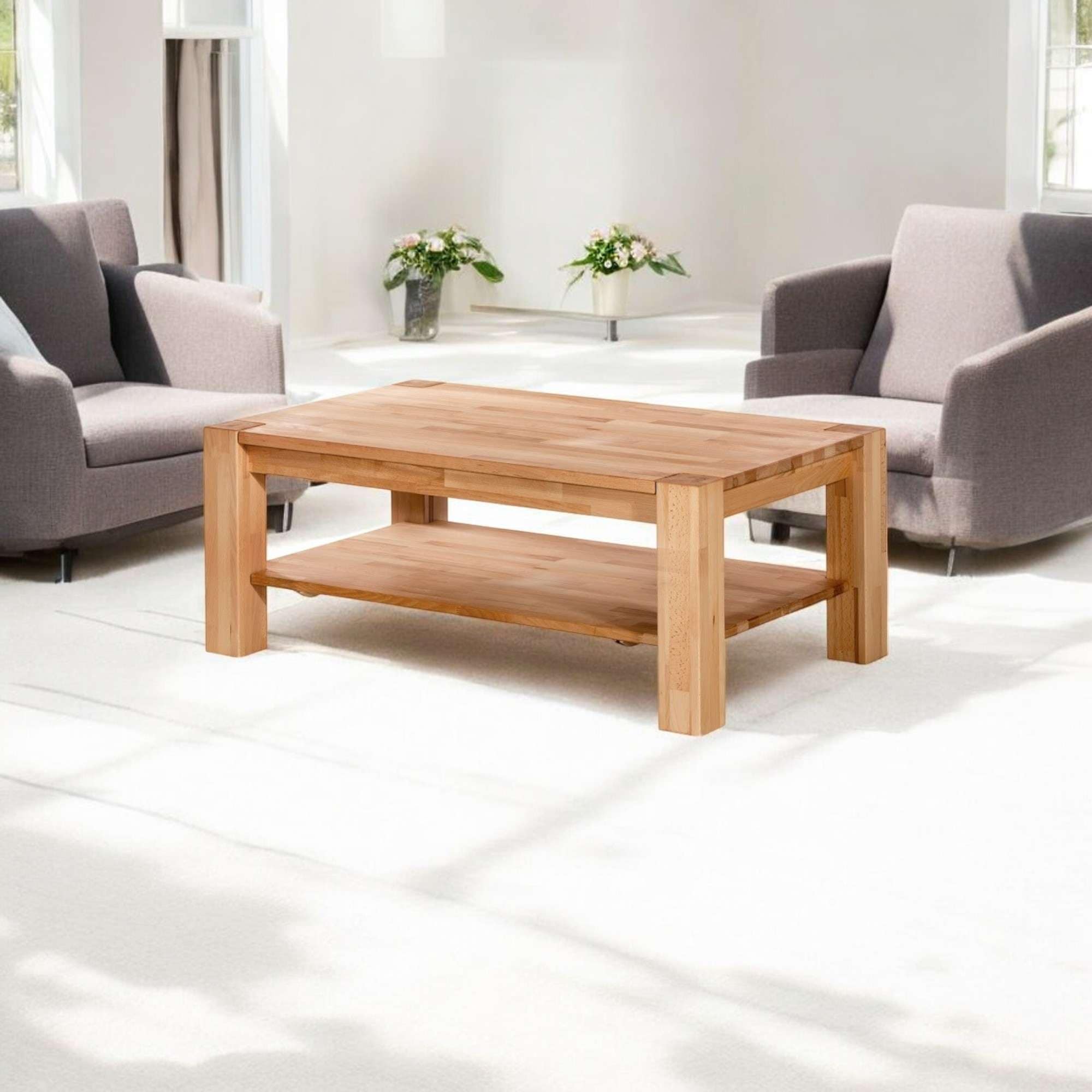 Home affaire Couchtisch »Street Kaffeetisch, Massivholz, in Buche geölt, TOP-PRODUKT«, mit Rollen, mit Ablage, classic, zeitloss