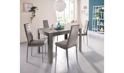 my home Essgruppe, (Set, 5 tlg.), mit Esstisch »Lynn«, Breite 120 cm und 4 x Stuhl »Kate« kaufen