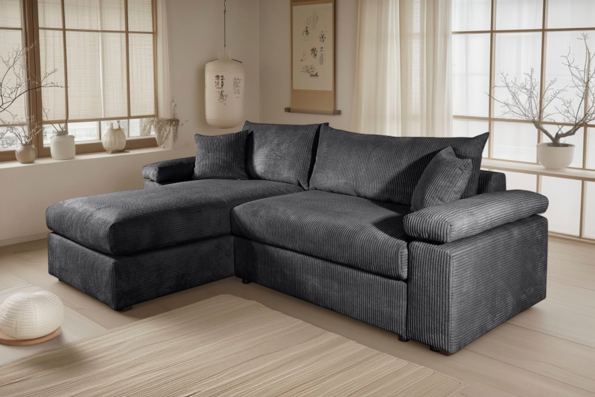 COLLECTION AB Ecksofa »Cosy L-Form, Breite 234 cm« Sitzaufbau im Sanwich-Federkern mit Kaltschaumauflage