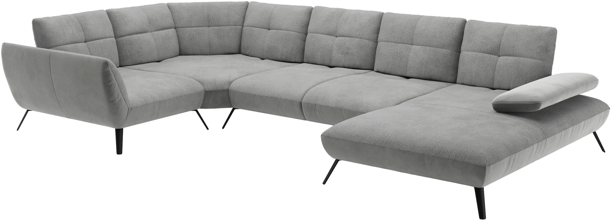 Places of Style Wohnlandschaft »Mikado U-Form«, inkl. Sitztiefenverstellung und Armteilverstellung