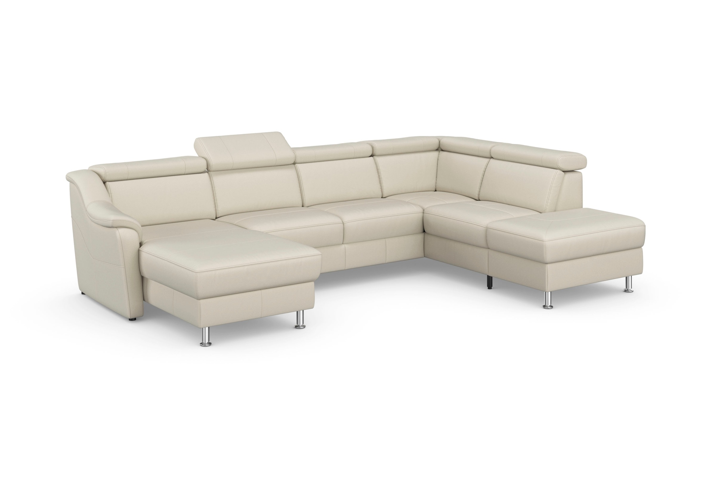 sit&more Wohnlandschaft »Freetown U-Form«, Kopfteilverstellung und Federkern, wahlweise mit Bettfunktion