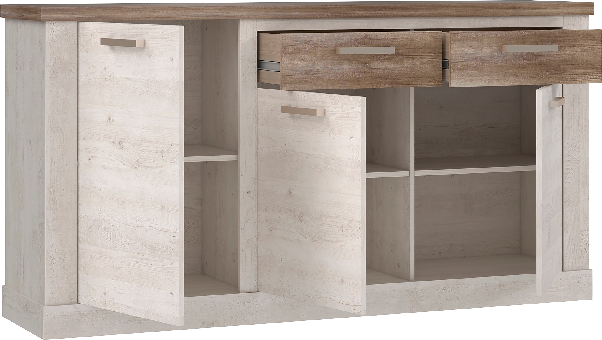 FORTE Sideboard »Duro«, mit Türen und Schubladen, im Landhausstil, Breite 172,2 cm