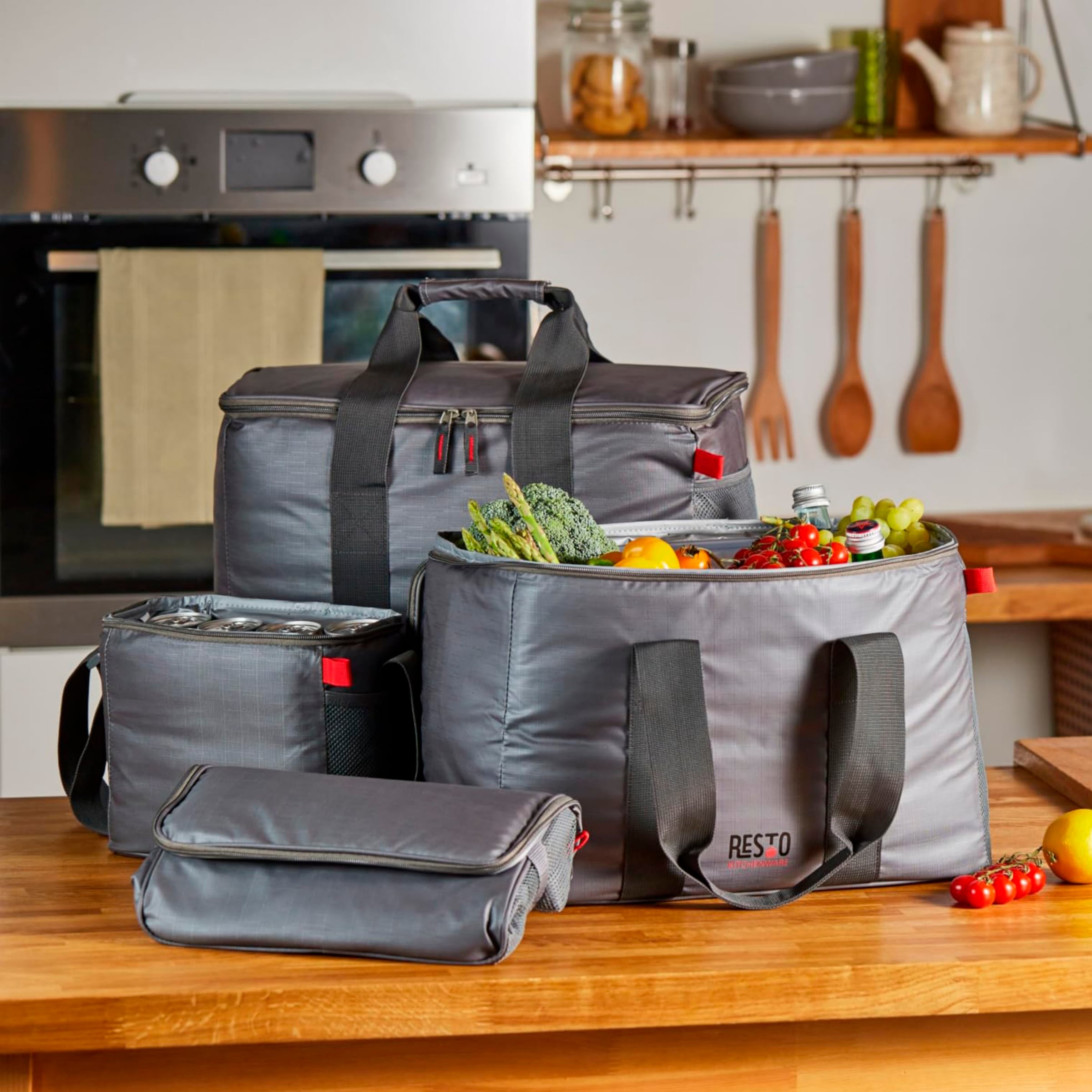 RESTO Kitchenware Kühltasche »Polis faltbare Picknicktasche Lunchtasche Thermotasche Isoliertasche«, Witterungsbeständig und absolut auslaufsicher