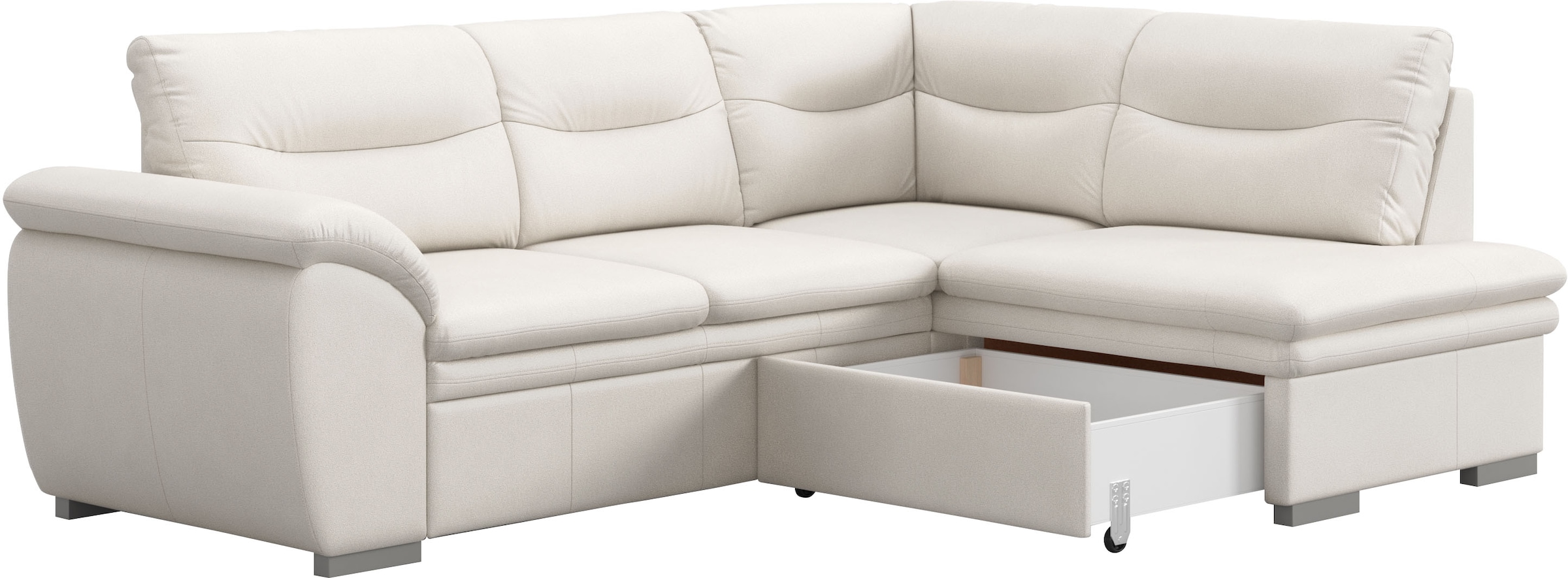 COTTA Ecksofa »Leandra L-Form«, wahlweise mit Bettfunktion & Bettkasten