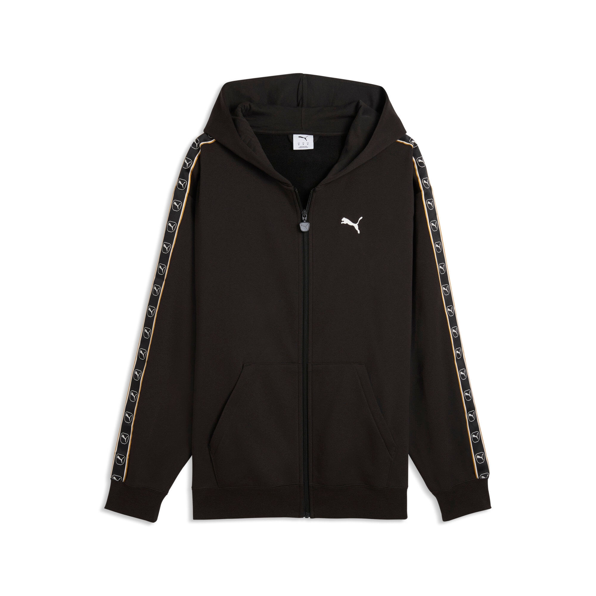 PUMA Kapuzensweatshirt »ESS ELEVATED TAPE RELAXED FULL-ZIP HOODIE FL«, mit Reißverschluss, aus Baumwollmischung, Relaxed Fit, normale Länge
