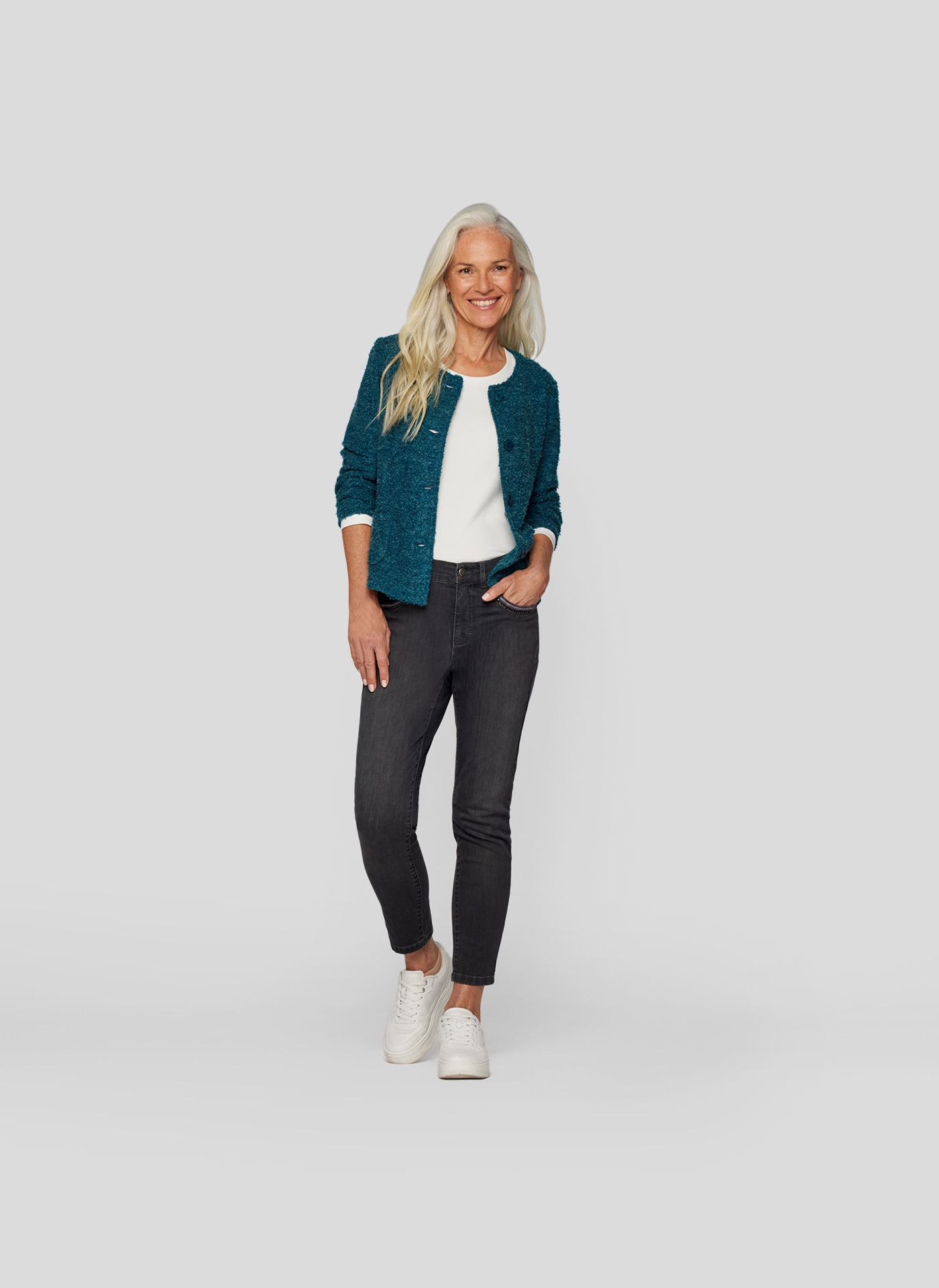 Rabe Strickjacke mit Taschen