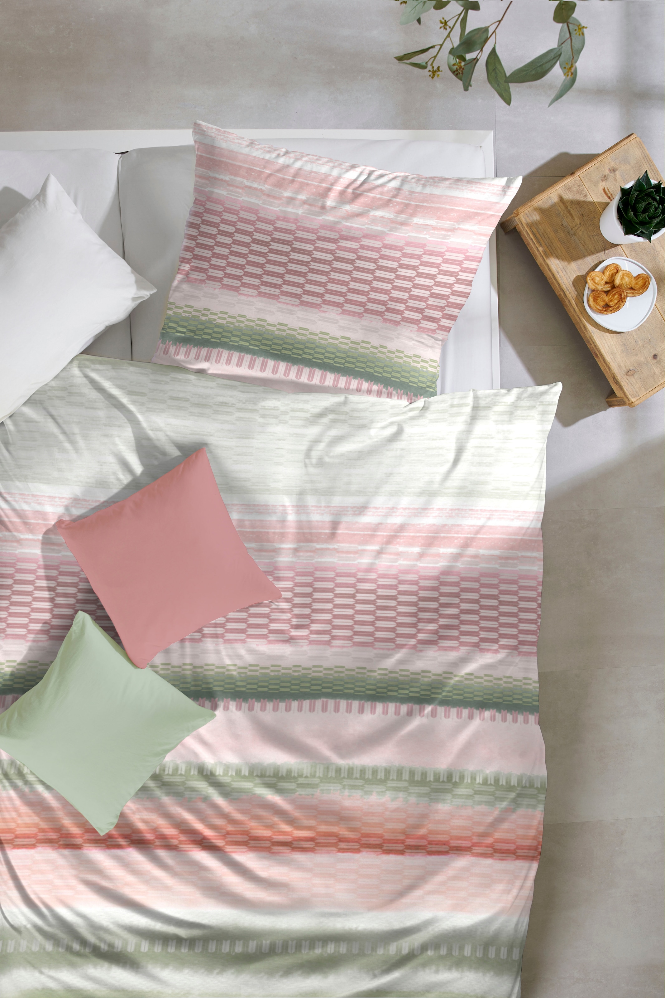 Primera Bettwäsche »Primera Renforce-Bettwäsche MissouriSky« 2 Stk. mit modernen Streifen und Mustern