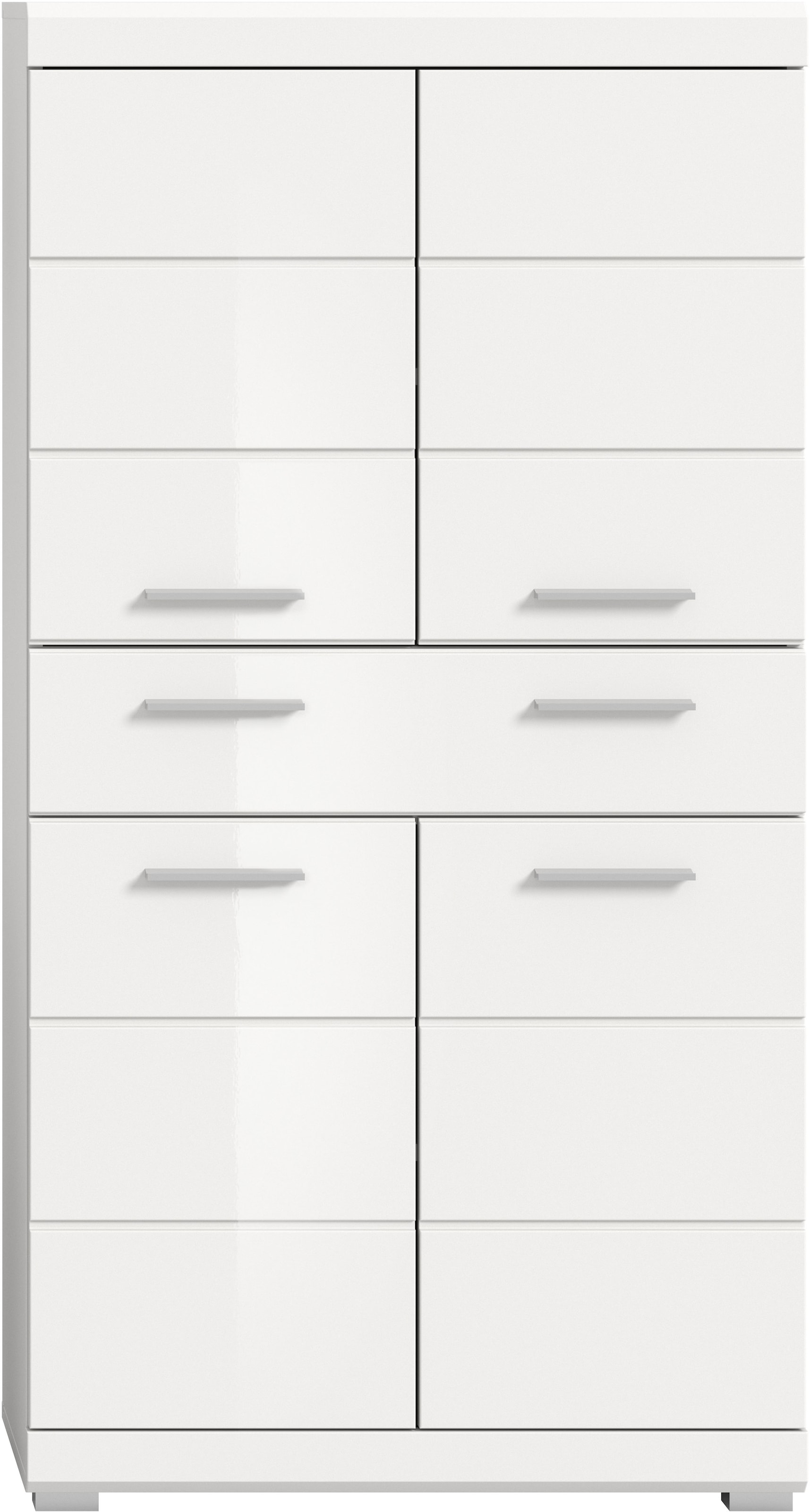 welltime Midischrank »SIENA, Breite 74cm, 4 Türen, 1 Schubkasten, 4 Fächer, MDF-Front« TOPSELLER!,  in verschiedenen Farben erhältlich, Badmöbel, Badschrank, Schrank, Bad