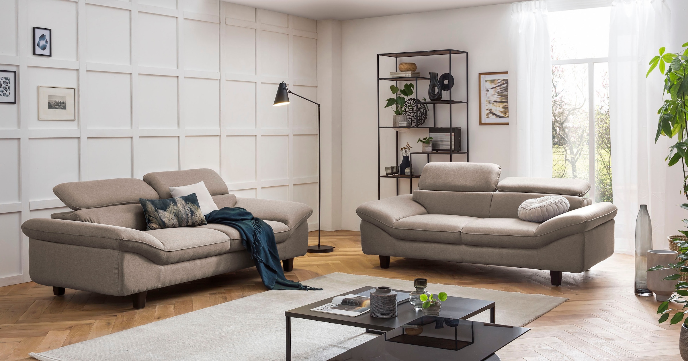 Home affaire 3-Sitzer »Pilot«, Big-Sofa mit Kopfteilverstellung