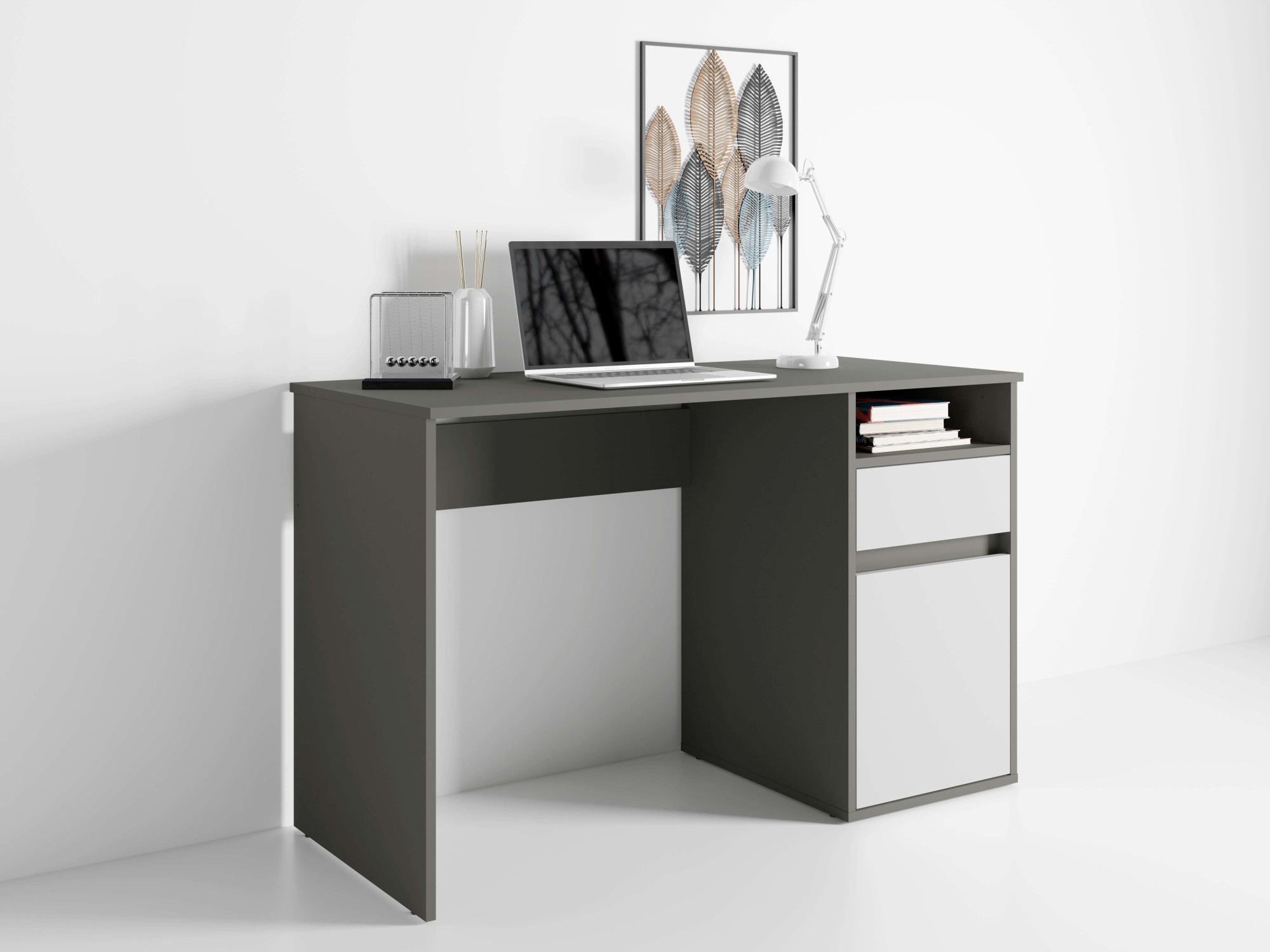 Home affaire Schreibtisch »Tinsley«, mit Schublade, und Tür, Breite 120 x53 cm