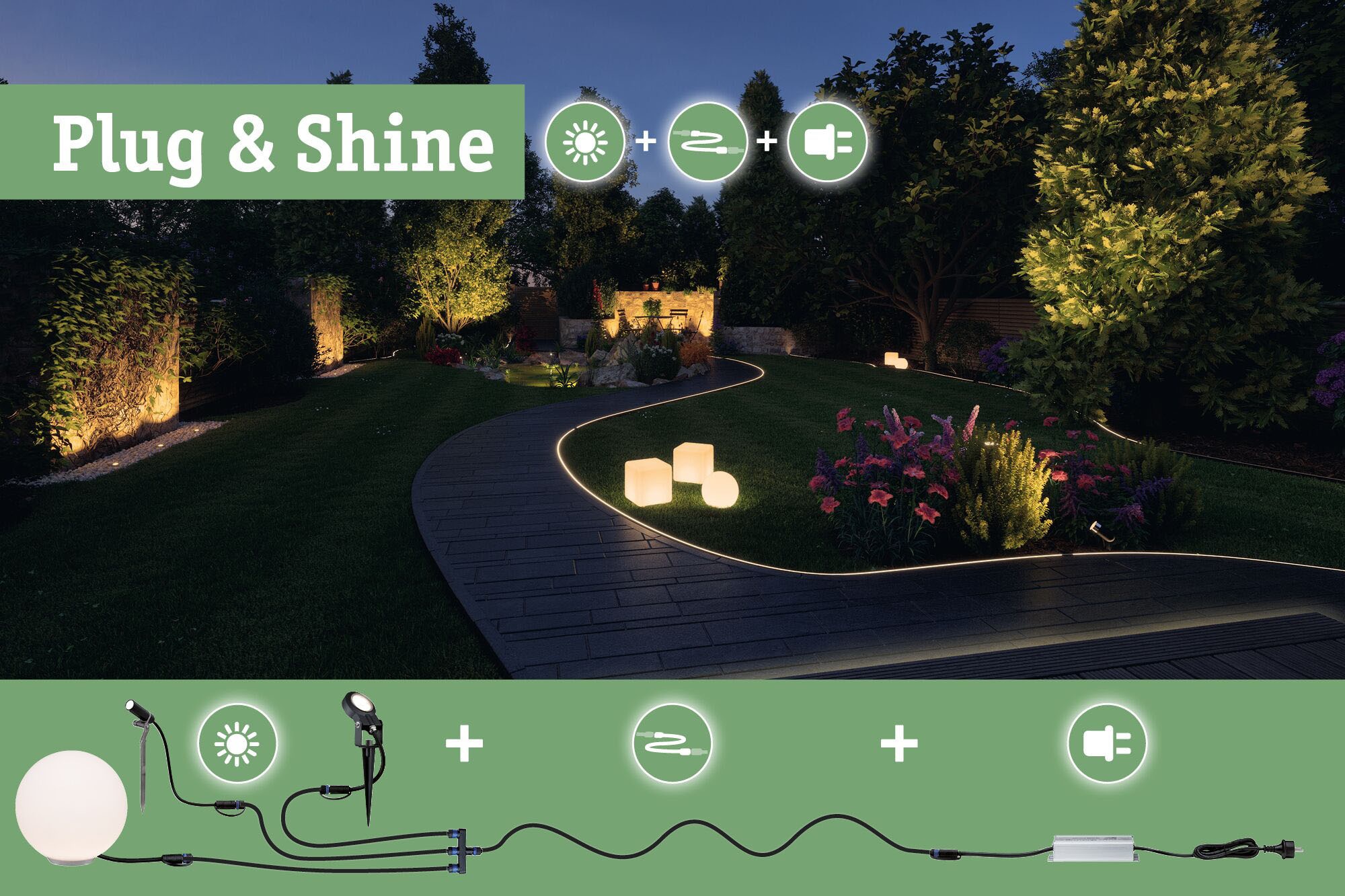 Paulmann Schienensystem-Controller »Outdoor Plug & Shine Controller« Packung, 2 Stk. tlg.