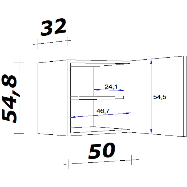 Flex-Well Hängeschrank »Nano«, (B x H x T) 50 x 54,8 x 32 cm auf Rechnung  bestellen