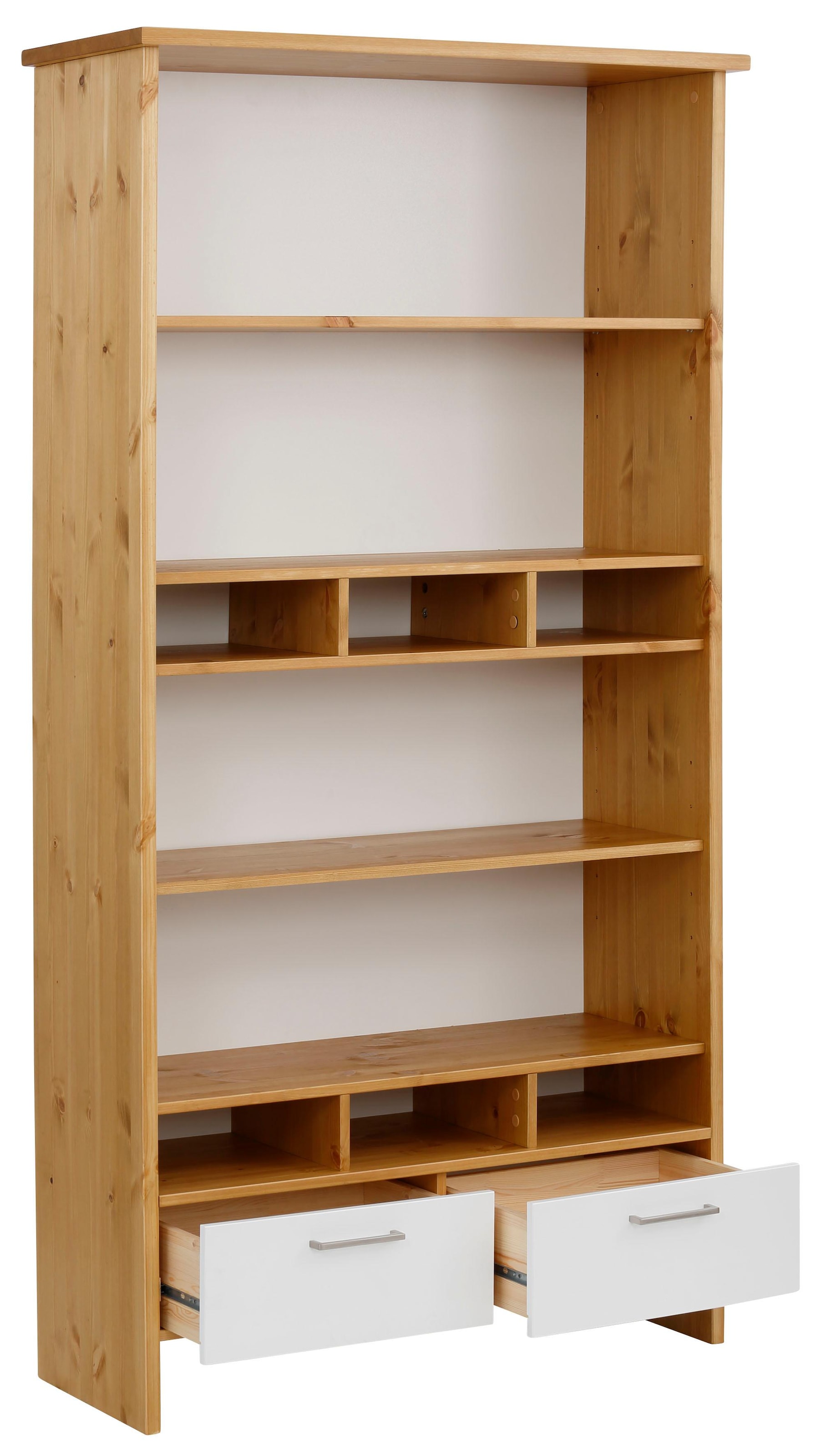 Home affaire Mehrzweckregal »Ixo«, Regal, Breite 101 cm, mit 2 Schubladen, aus masiver Kiefer, FSC®