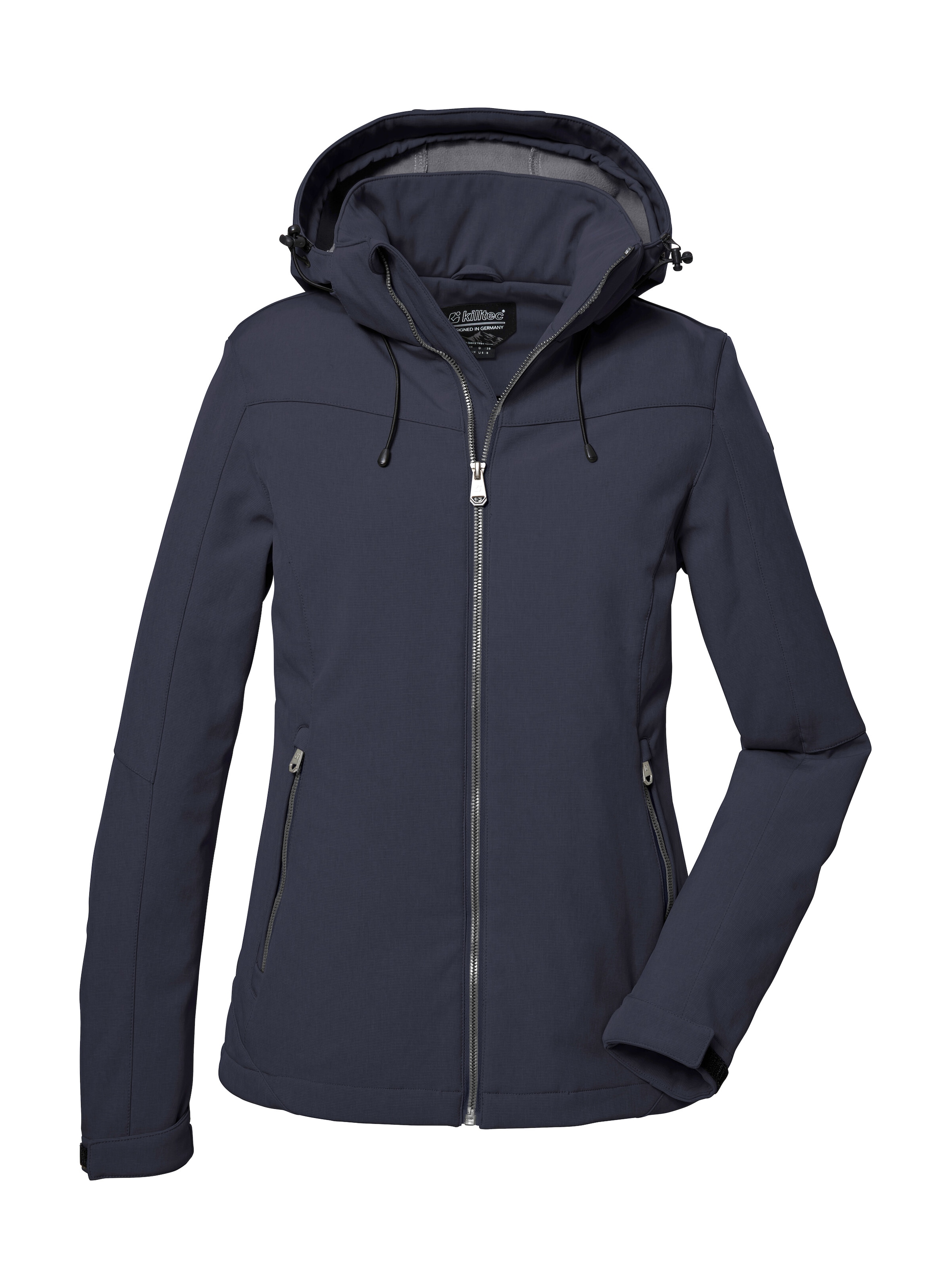 Killtec Softshelljacke »Damen Softshelljacke«, Wasserabweisende, winddichte Softshelljacke mit abnehmbarer Kapuze