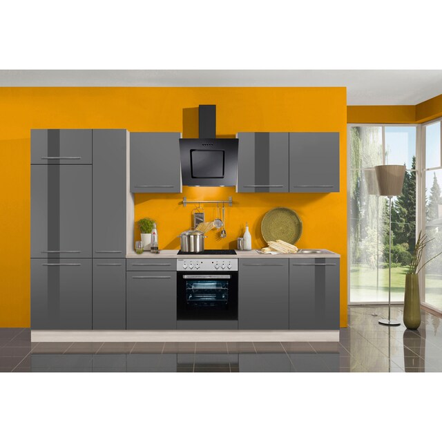 OPTIFIT Küchenzeile »Bern«, mit E-Geräten, Breite 300 cm, höhenverstellbare  Füße, gedämpfte Türen auf Rechnung bestellen