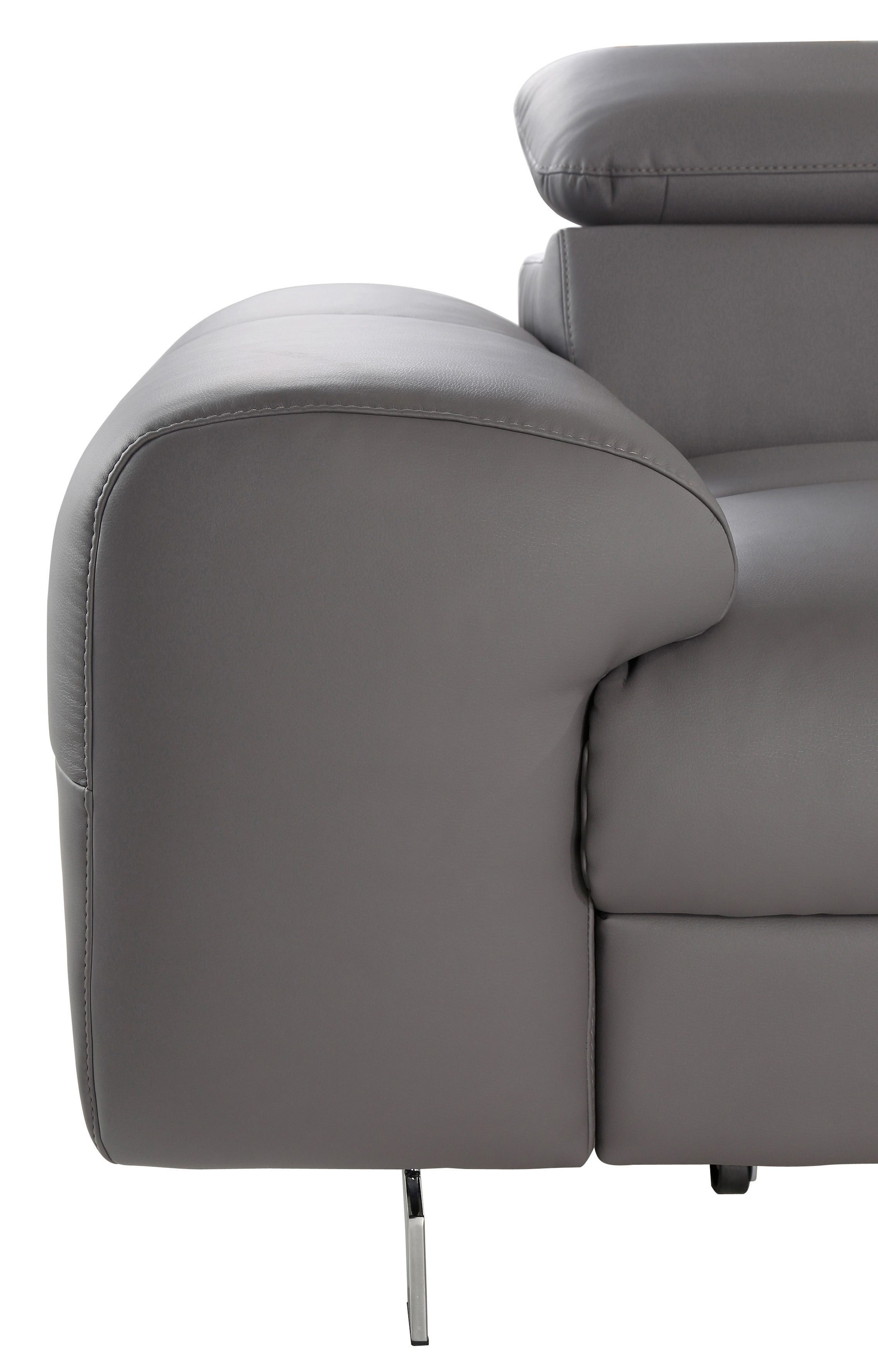 COTTA Polstergarnitur »Chef L-Form« Set,  Set bestehend aus: Ecksofa mit Kopfteilverstellung & Hocker