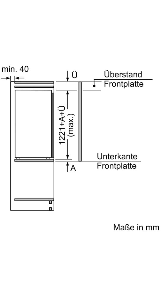 NEFF Einbaukühlschrank »KI2423DD1«, KI2423DD1, 122,1 cm hoch, 56 cm breit, Fresh Safe: Schublade für flexible Lagerung von Obst & Gemüse