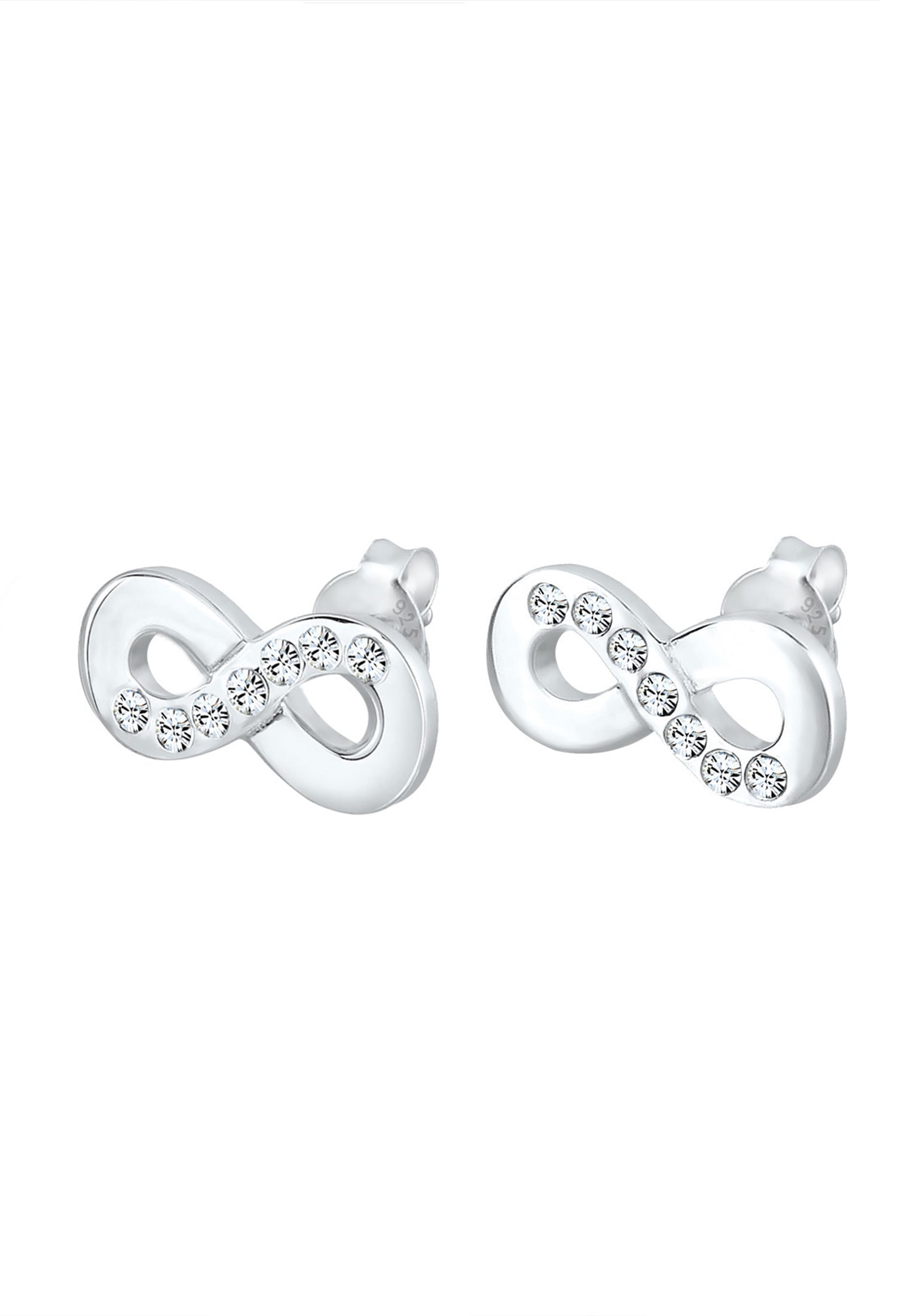 Elli Paar Ohrstecker »Ohrringe Infinity Symbol Kristalle 925 Sterling Silber«
