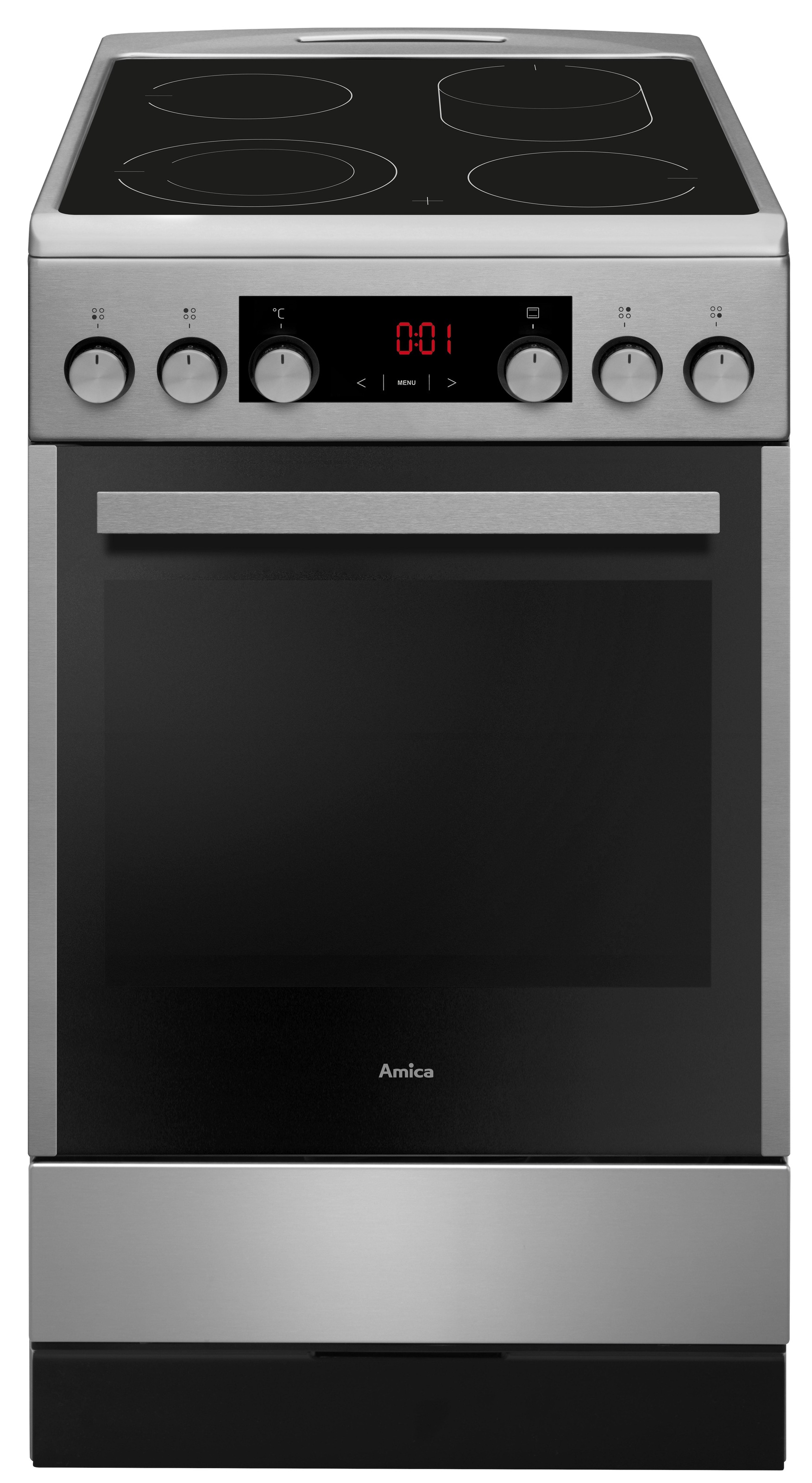 Amica Elektro-Standherd »SHC 904 100«, SHC 904 100 E, mit 2-fach-Teleskopauszug, Steam Clean, softClose