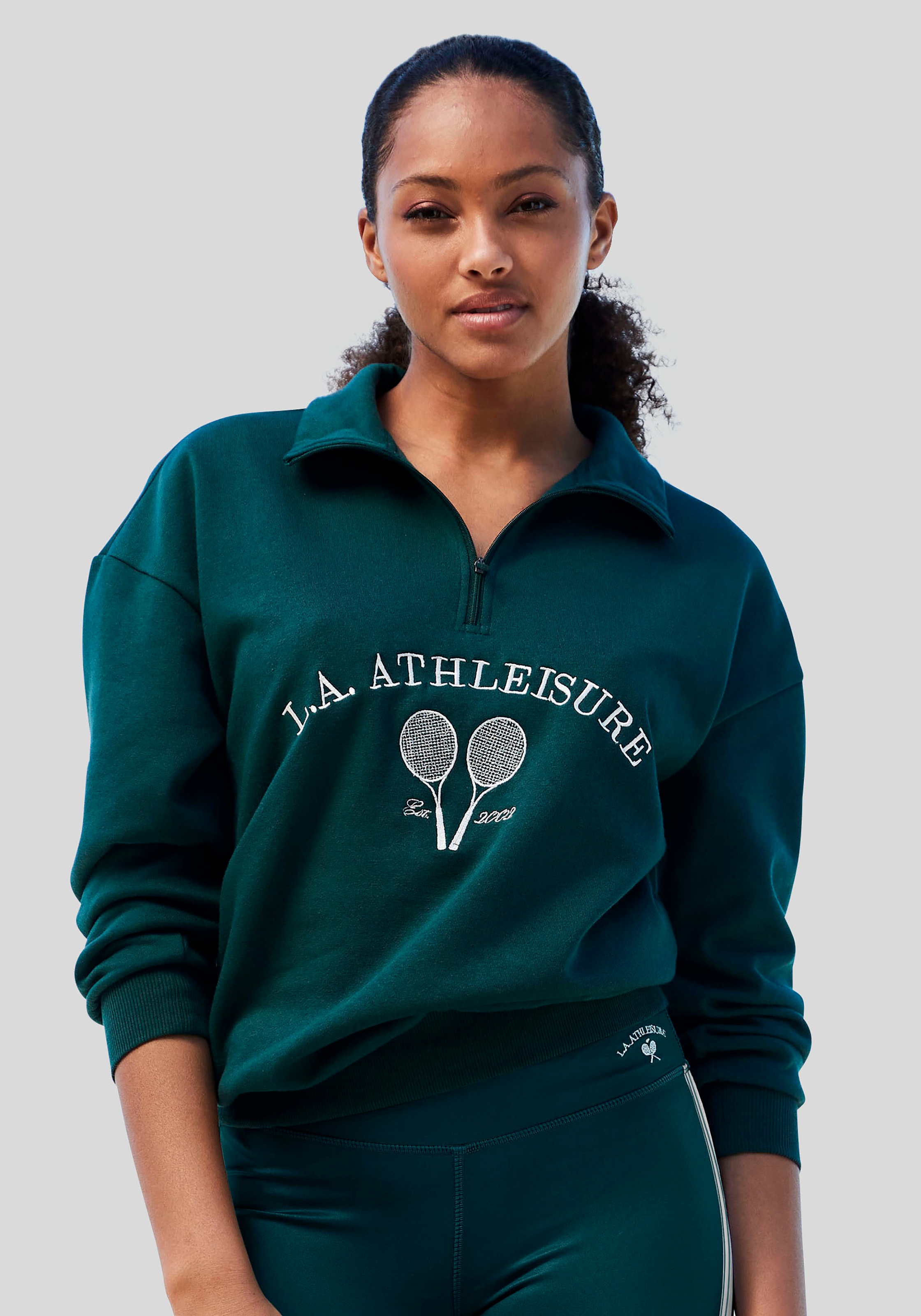 LASCANA ACTIVE Sweatshirt »Tennis«, mit Stehkragen und Reißverschluss