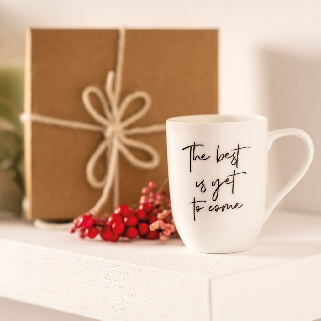 Villeroy & Boch Becher »Becher mit Henkel 'The Best is yet to Come' Statement 290 ml 6er Set weiß«