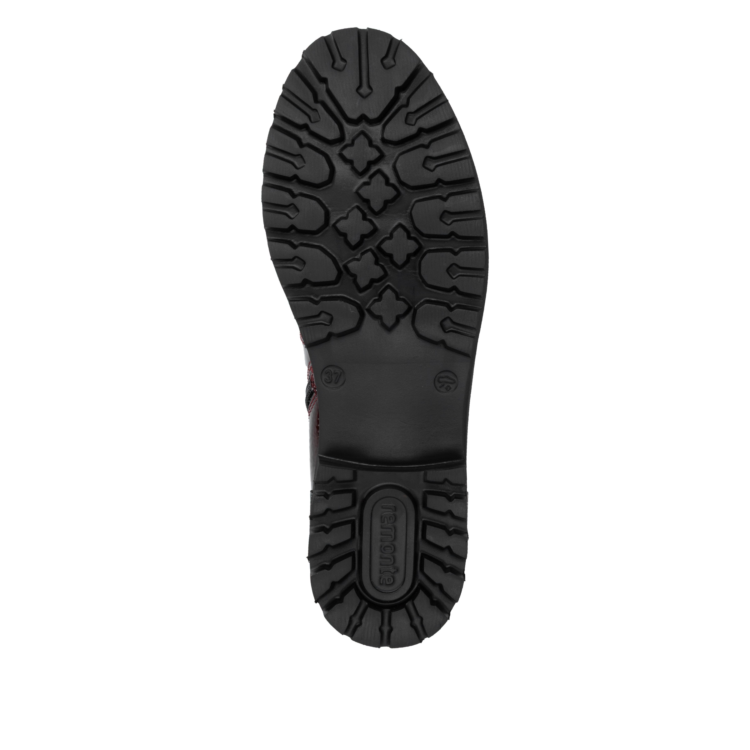 Remonte Chelseaboots  Blockabsatz, Stiefelette, Lackboots mit Metallic-Einsatz am Absatz