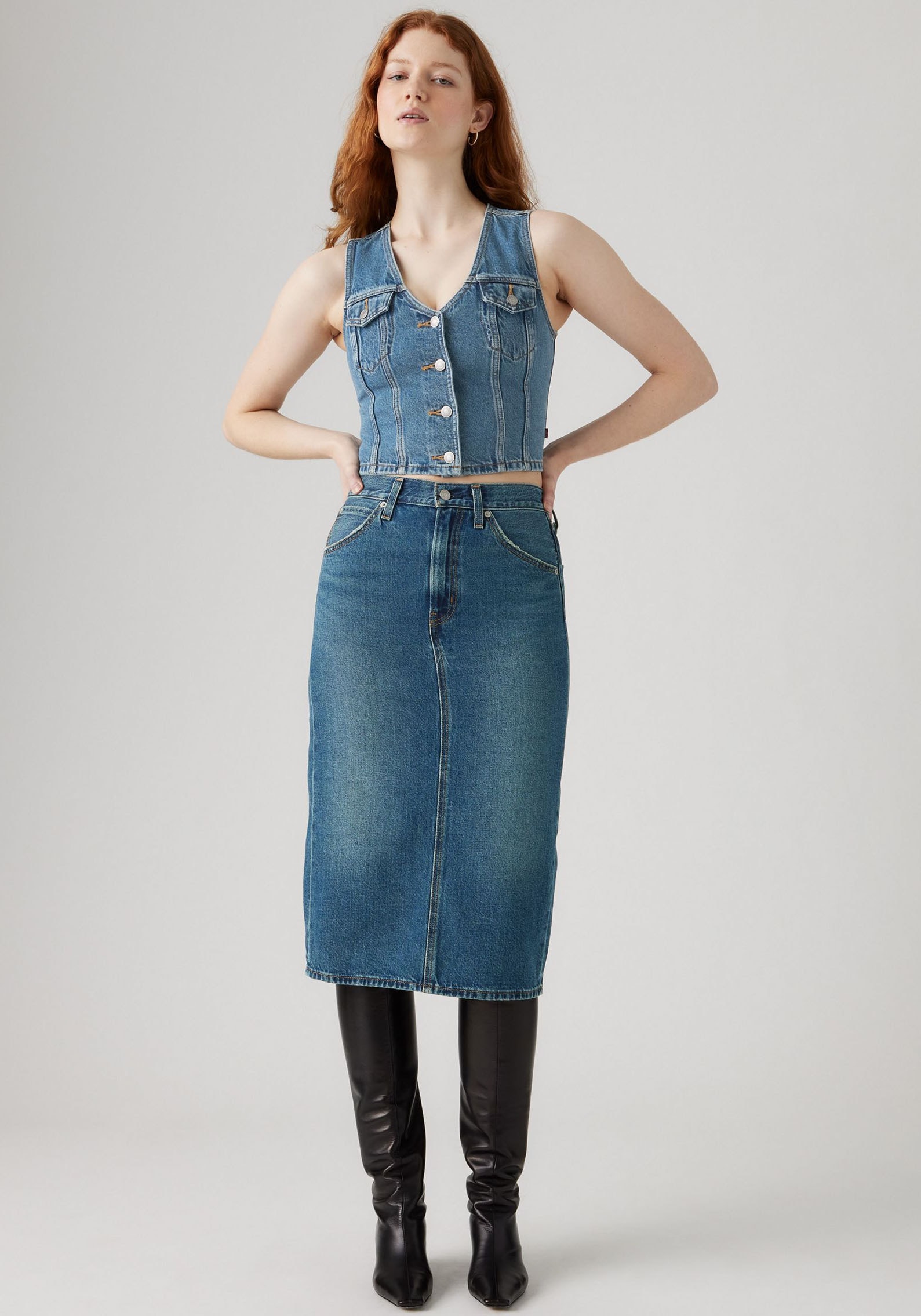 Levi's® Jeansrock »HR BACK SLIT SKIR«, mit Schlitz hinten