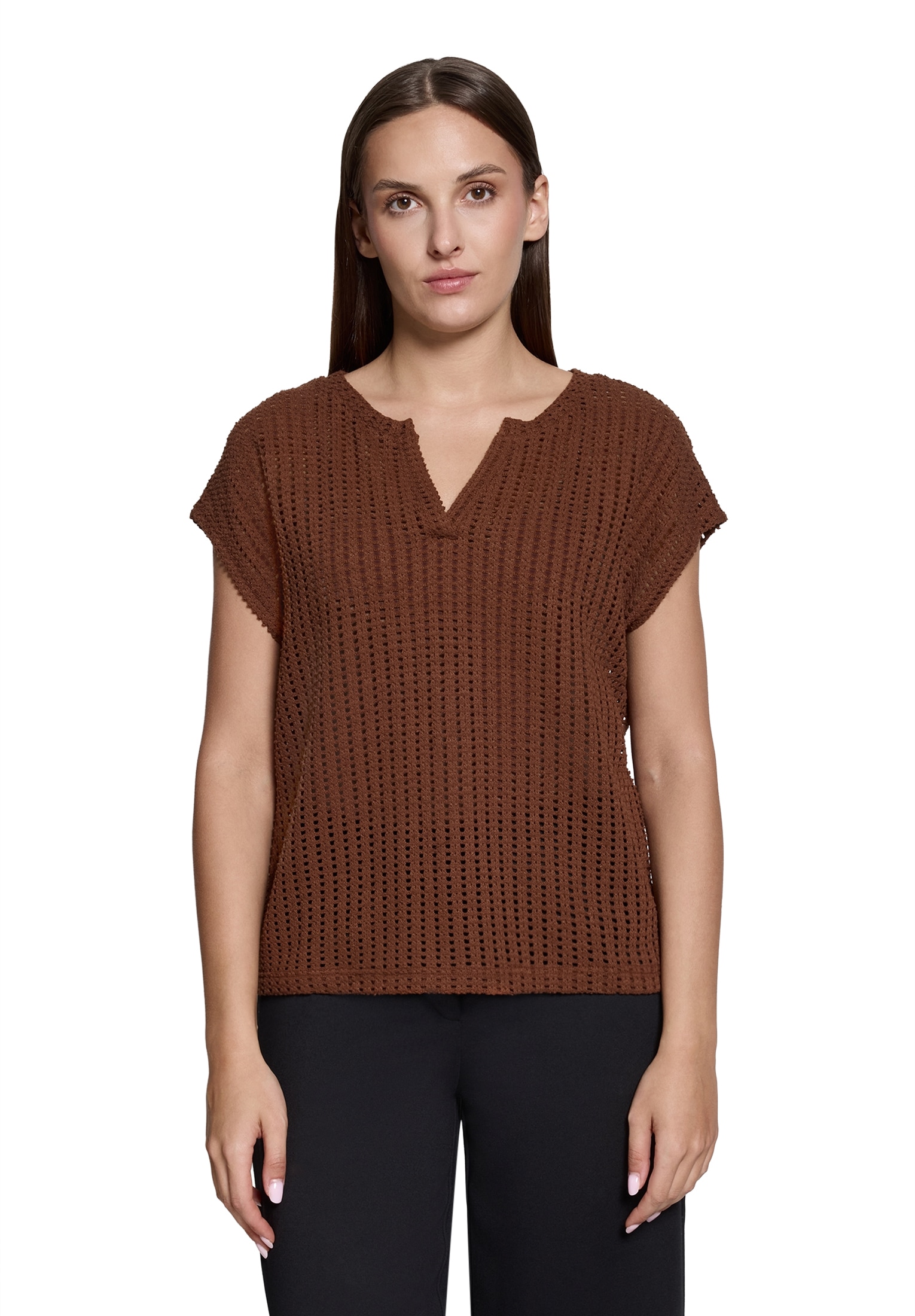Betty&Co Rundhalsshirt »Strukturshirt kurzarm«