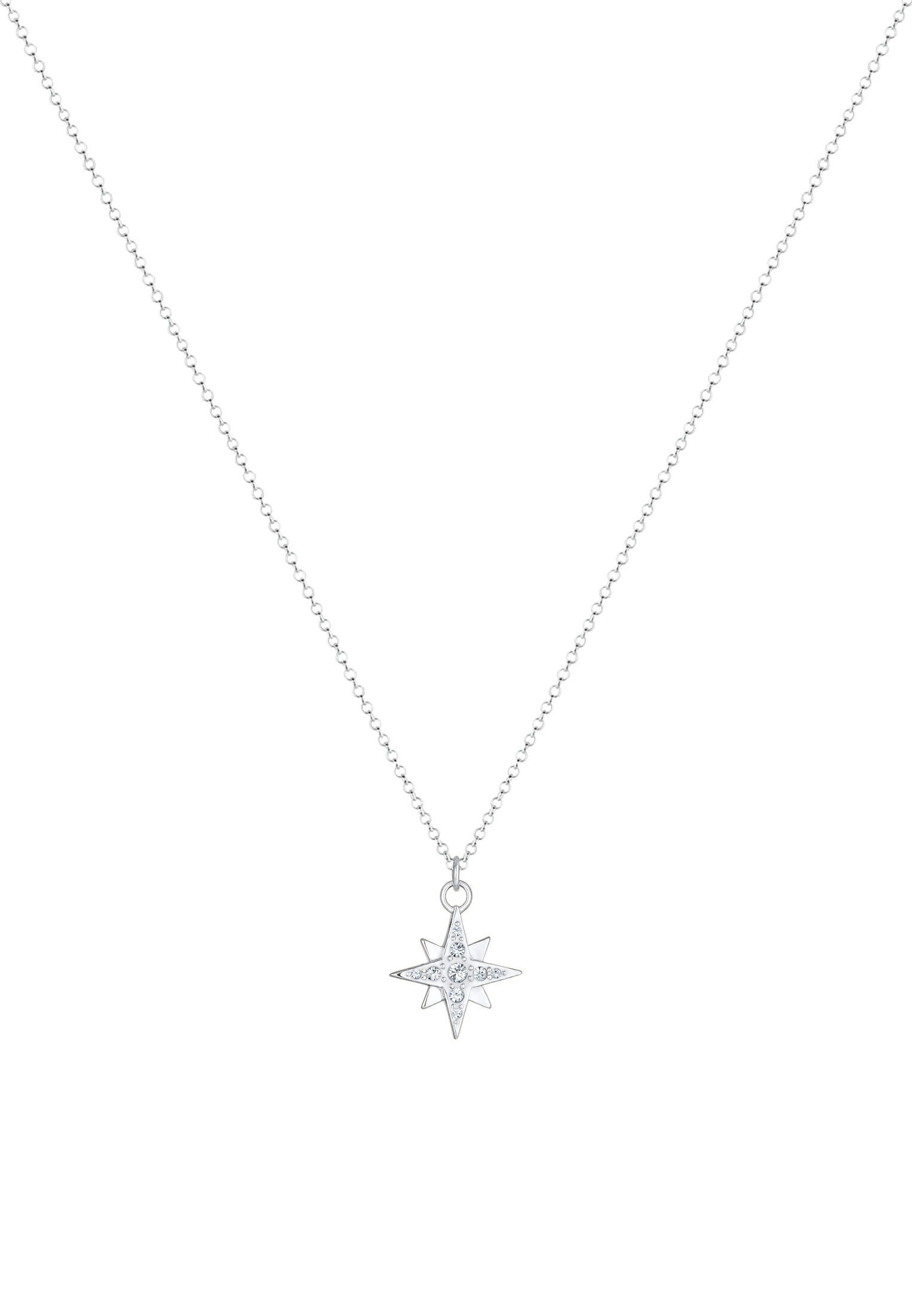 Nenalina Silberkette »Halskette Stern Astro 925 Silber, mit Kristallen von Swarovski®«